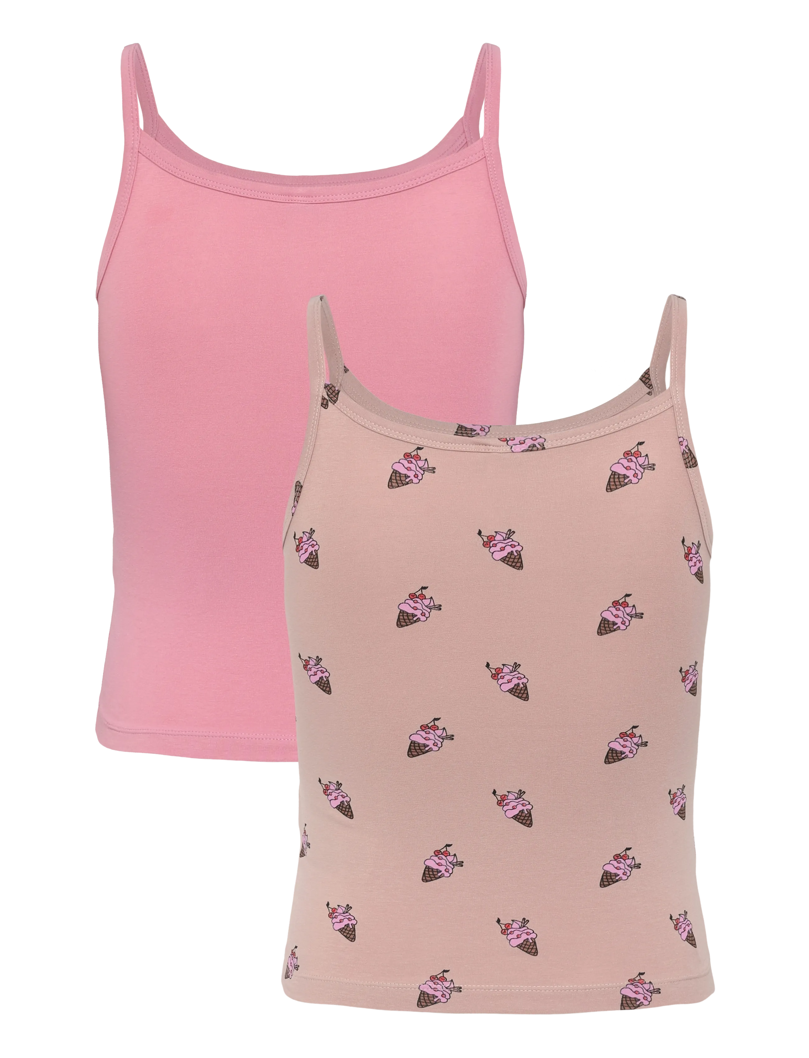 The New - TNTHE NEW Strap Top 2-Pack Exp - autumn clothing - adobe rose ice cream aop - 1