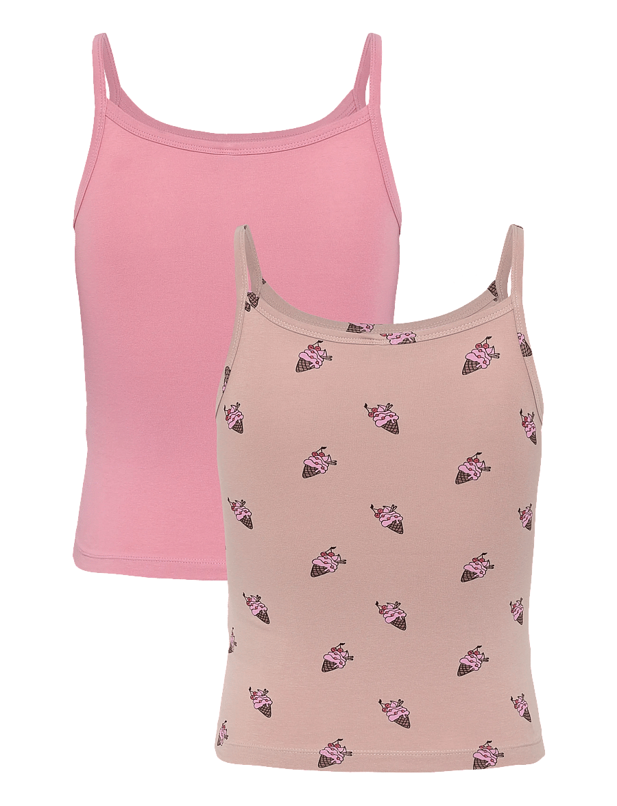 The New - TNTHE NEW Strap Top 2-Pack Exp - topid - adobe rose ice cream aop - 1