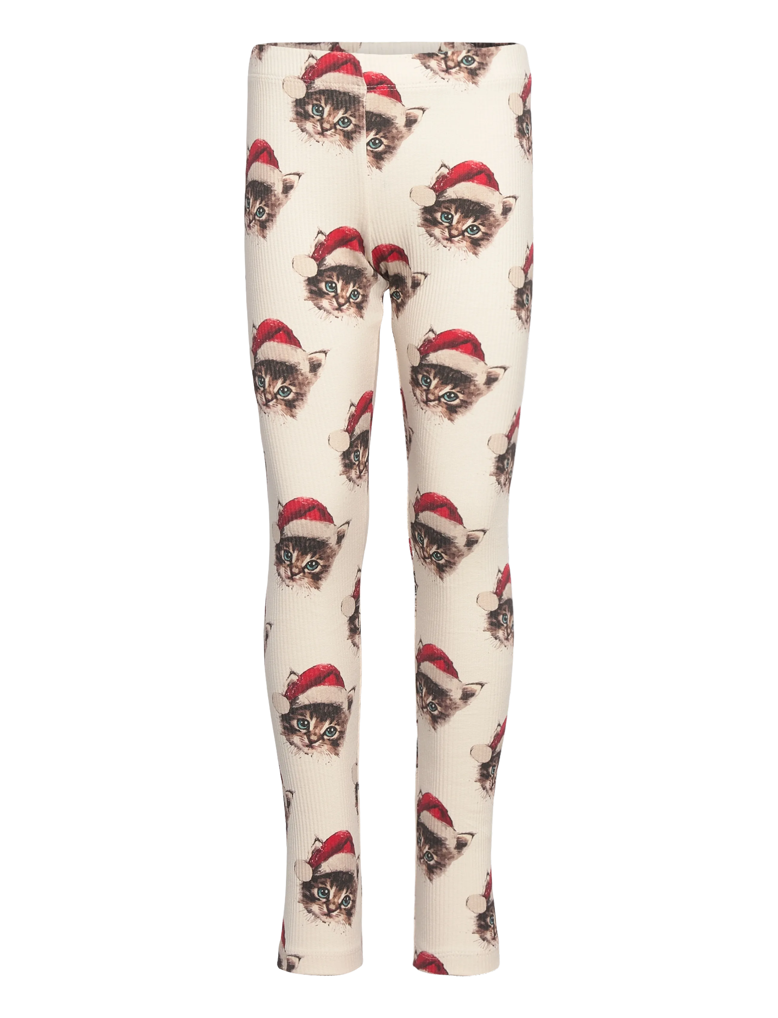 The New - TNHoliday Rib Night Set - gardenia cat aop - 2