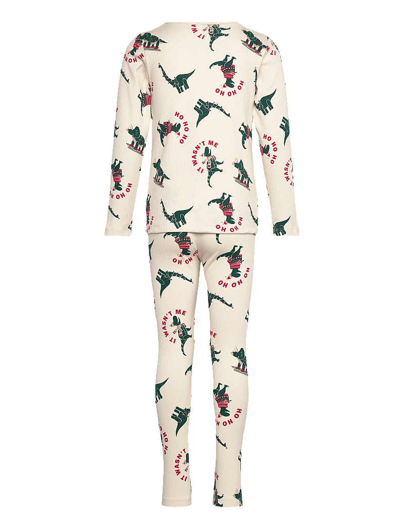 The New - TNHoliday Rib Night Set - komplektid - gardenia dino aop - 1