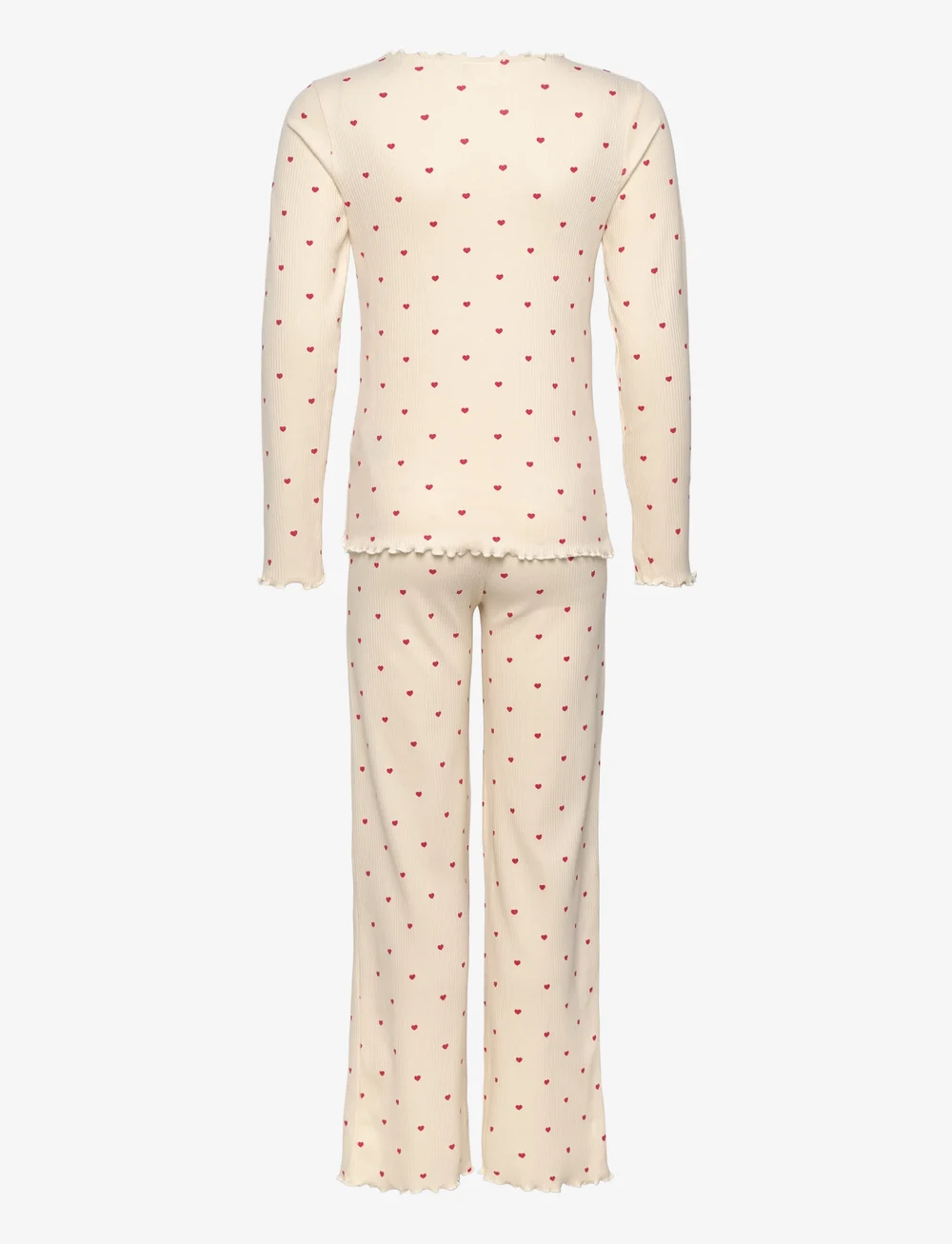 The New - TNHoliday Heart Rib Night Set - pyjamasset - gardenia aop - 1