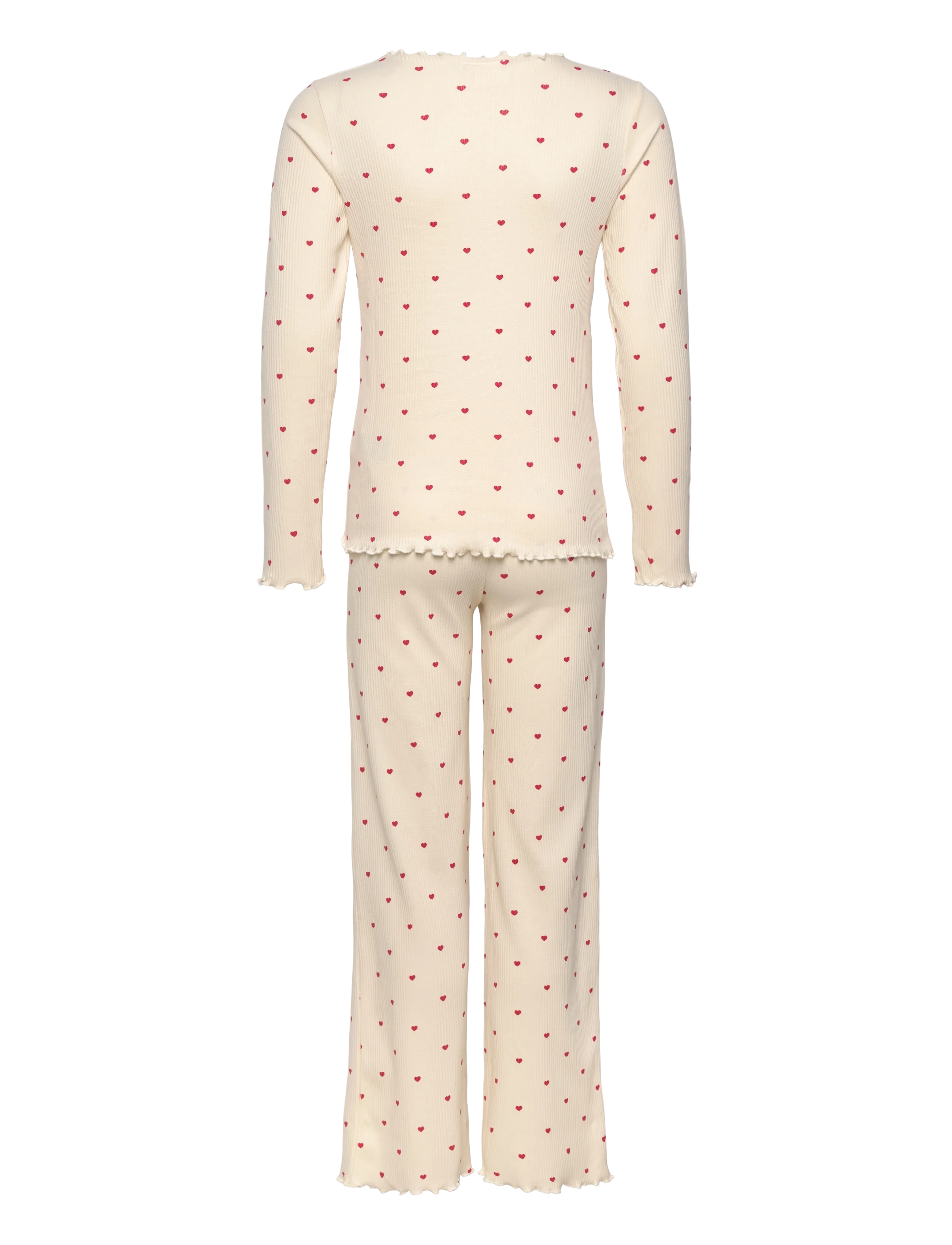 The New - TNHoliday Heart Rib Night Set - gardenia aop - 1