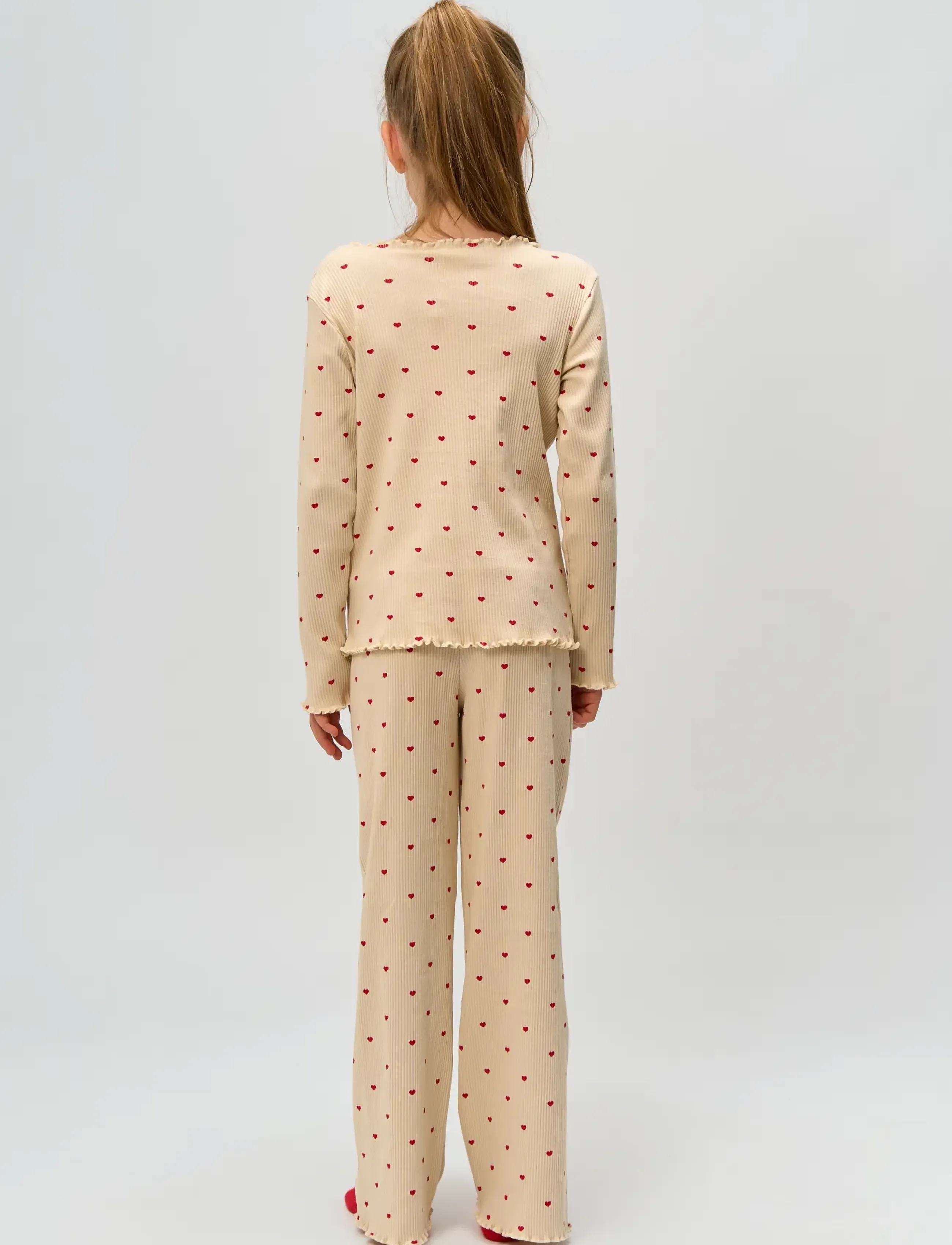 The New - TNHoliday Heart Rib Night Set - gardenia aop - 5