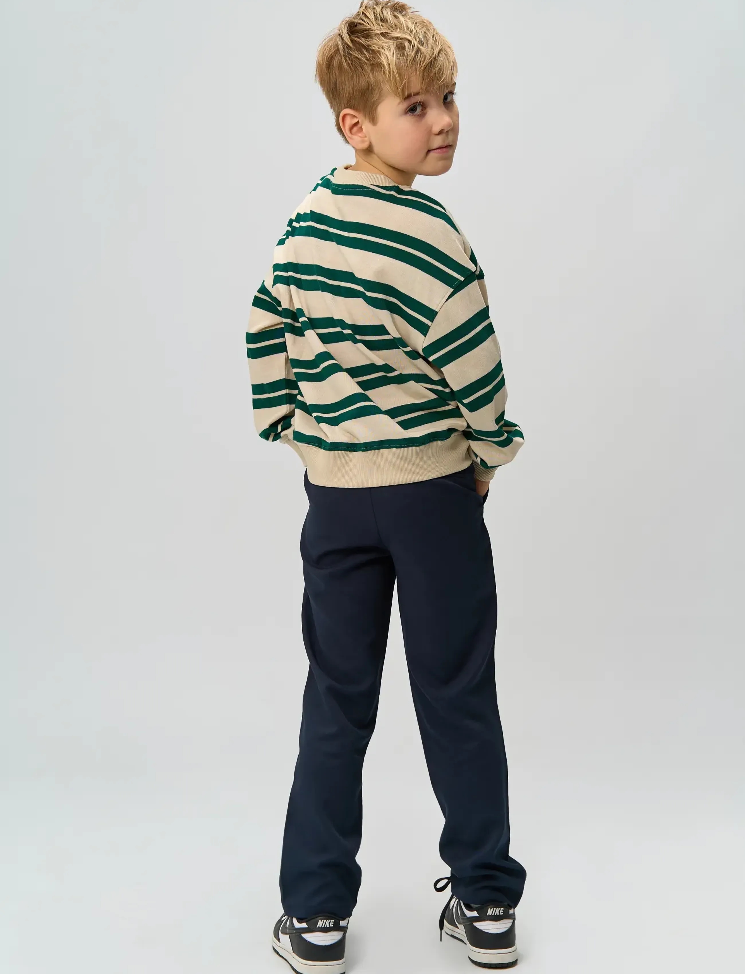 The New - TNRob OS Knit Sweatshirt - sweatshirts - deep teal striped - 4