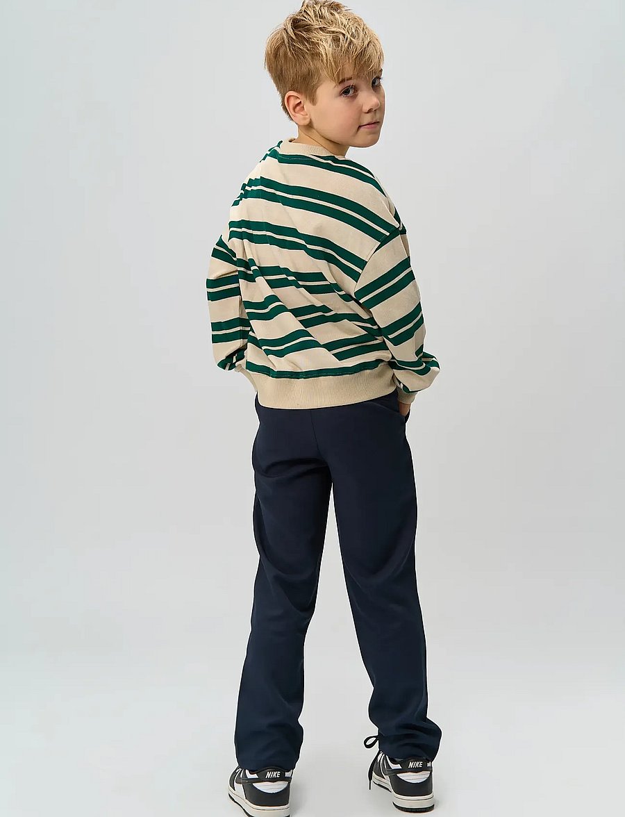 The New - TNRob OS Knit Sweatshirt - sweatshirts - deep teal striped - 4