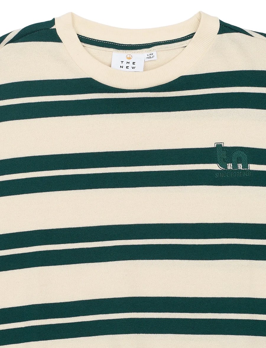 The New - TNRob OS Knit Sweatshirt - sweatshirts - deep teal striped - 5
