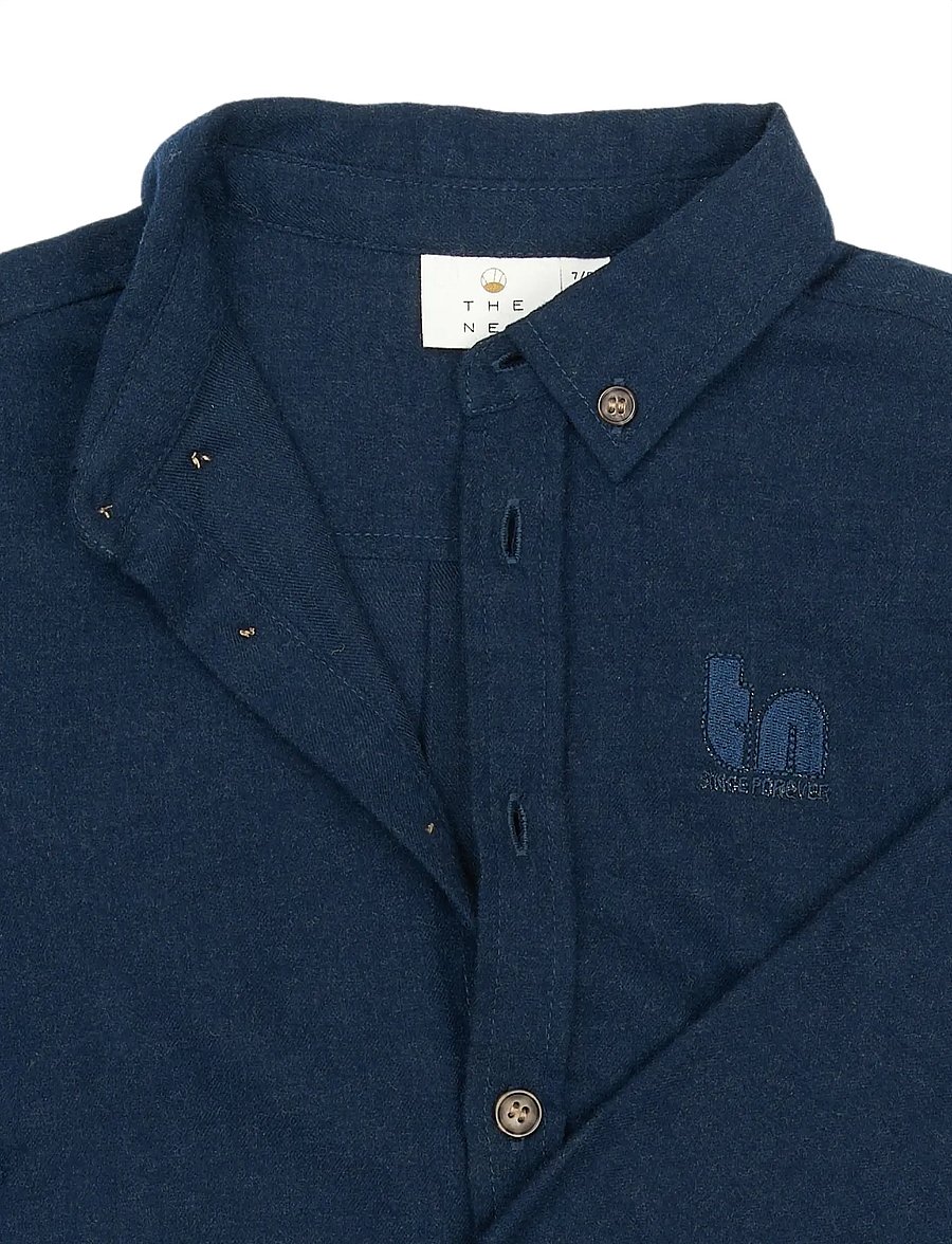 The New - TNRick L_S Shirt - langärmlige hemden - navy blazer melange - 4