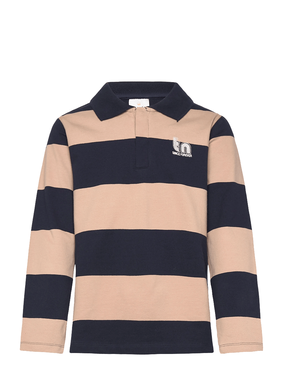 The New - TNRhett L_S Pique Polo - langærmede poloer - navy blazer striped - 0