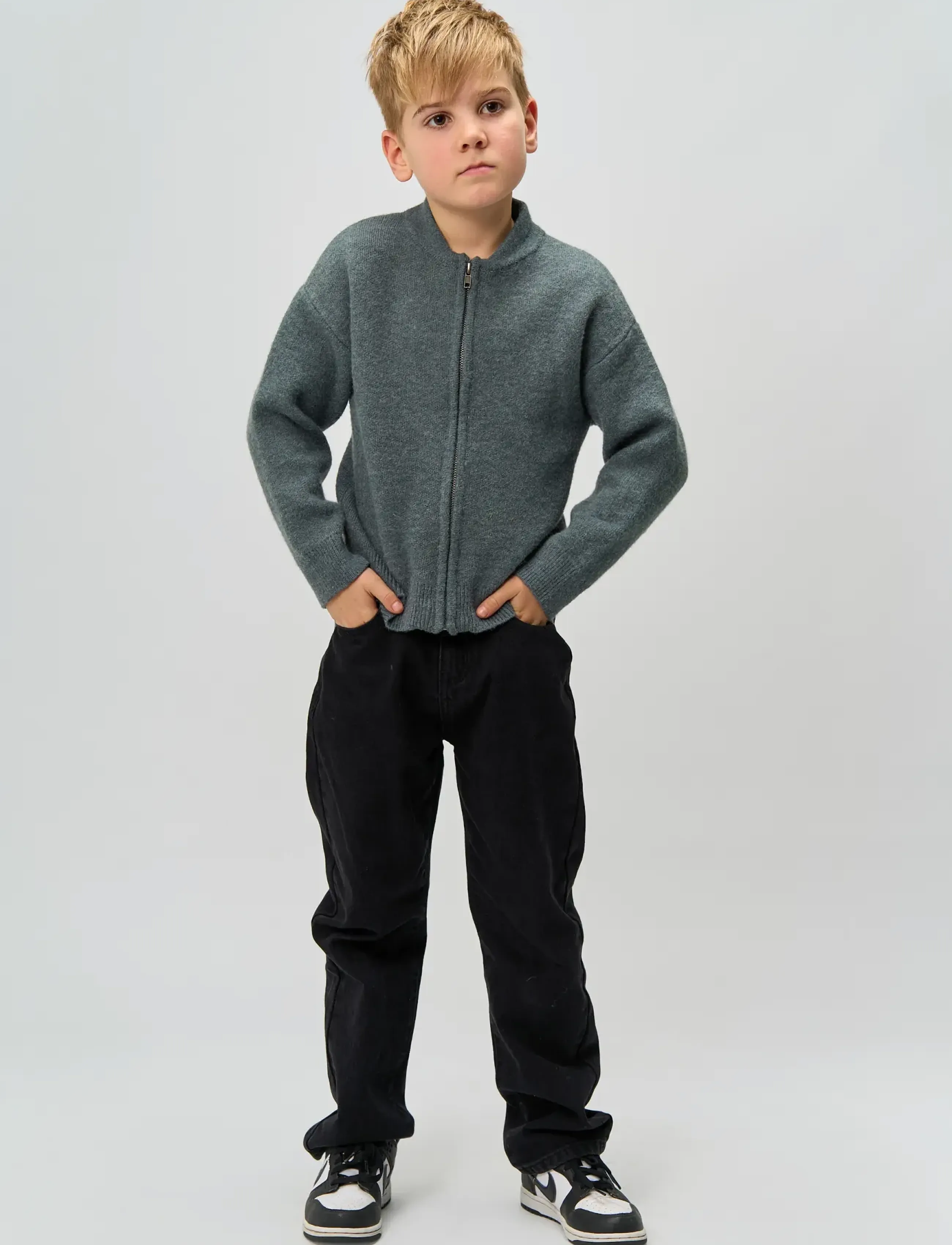 The New - TNRolland Knit Cardigan - leichte jacken - blue melange - 0