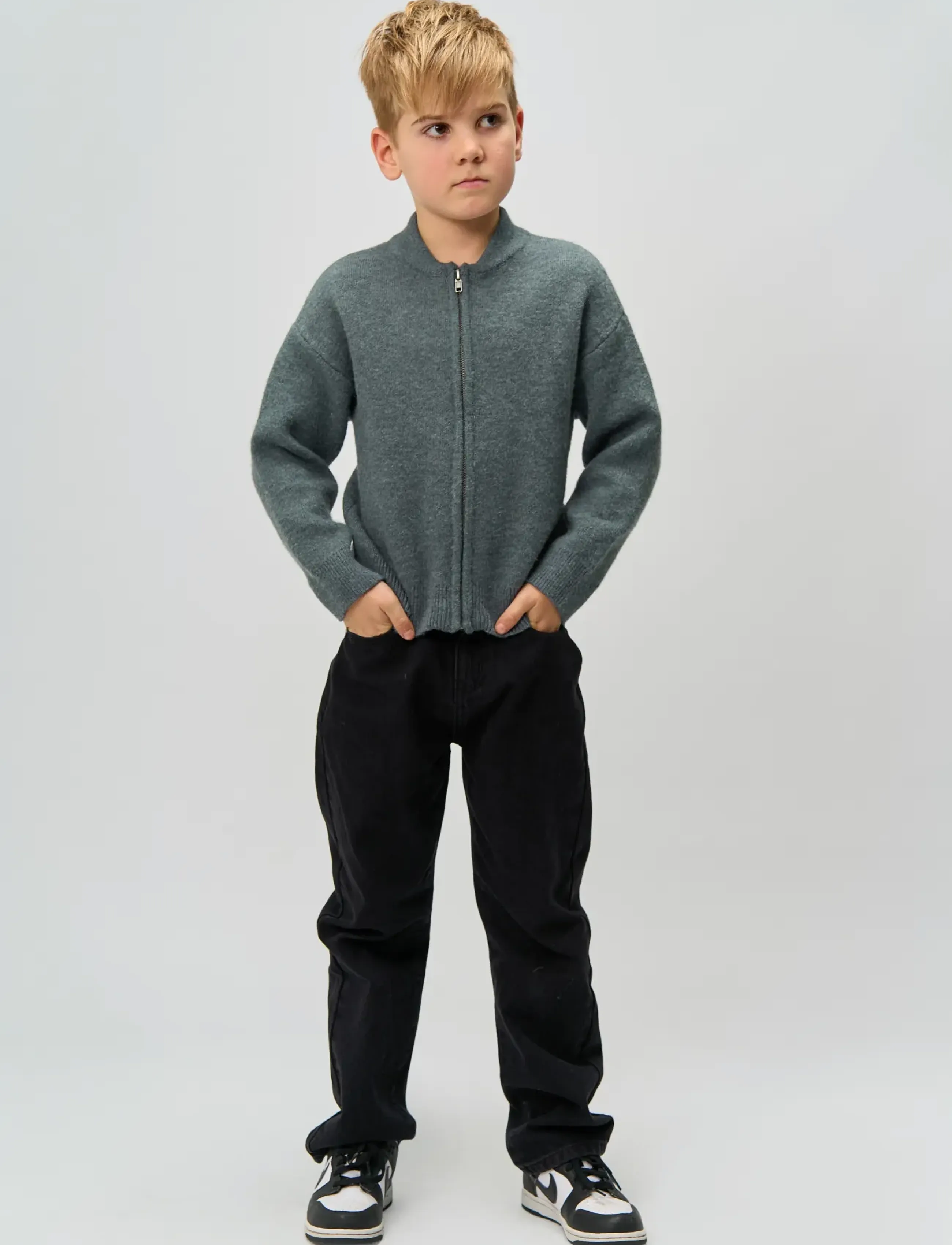 The New - TNRolland Knit Cardigan - leichte jacken - blue melange - 4