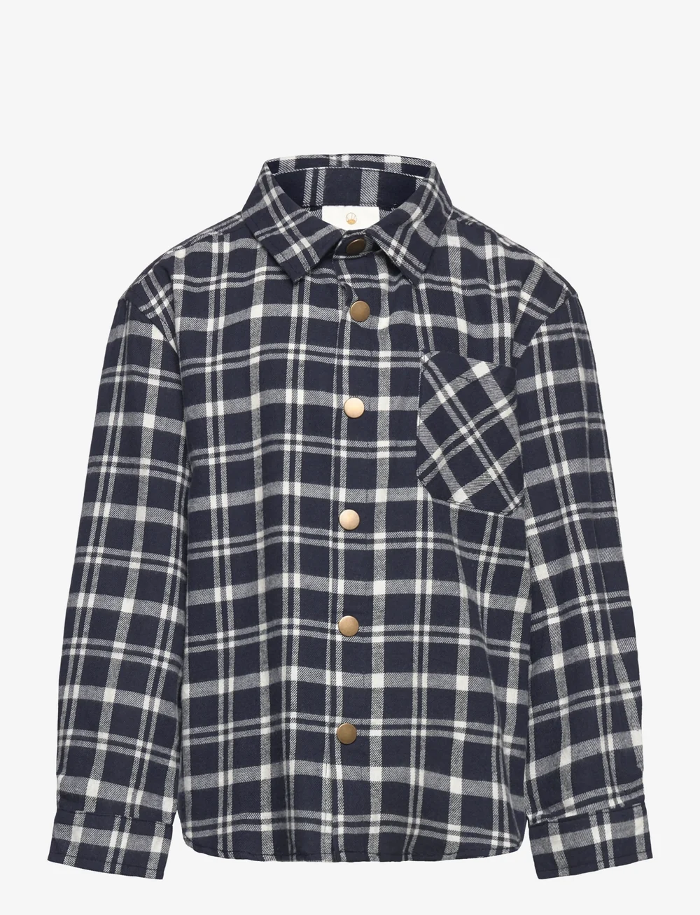The New - TNRonan OS L_S Flannel Shirt - långärmade skjortor - navy blazer check - 0