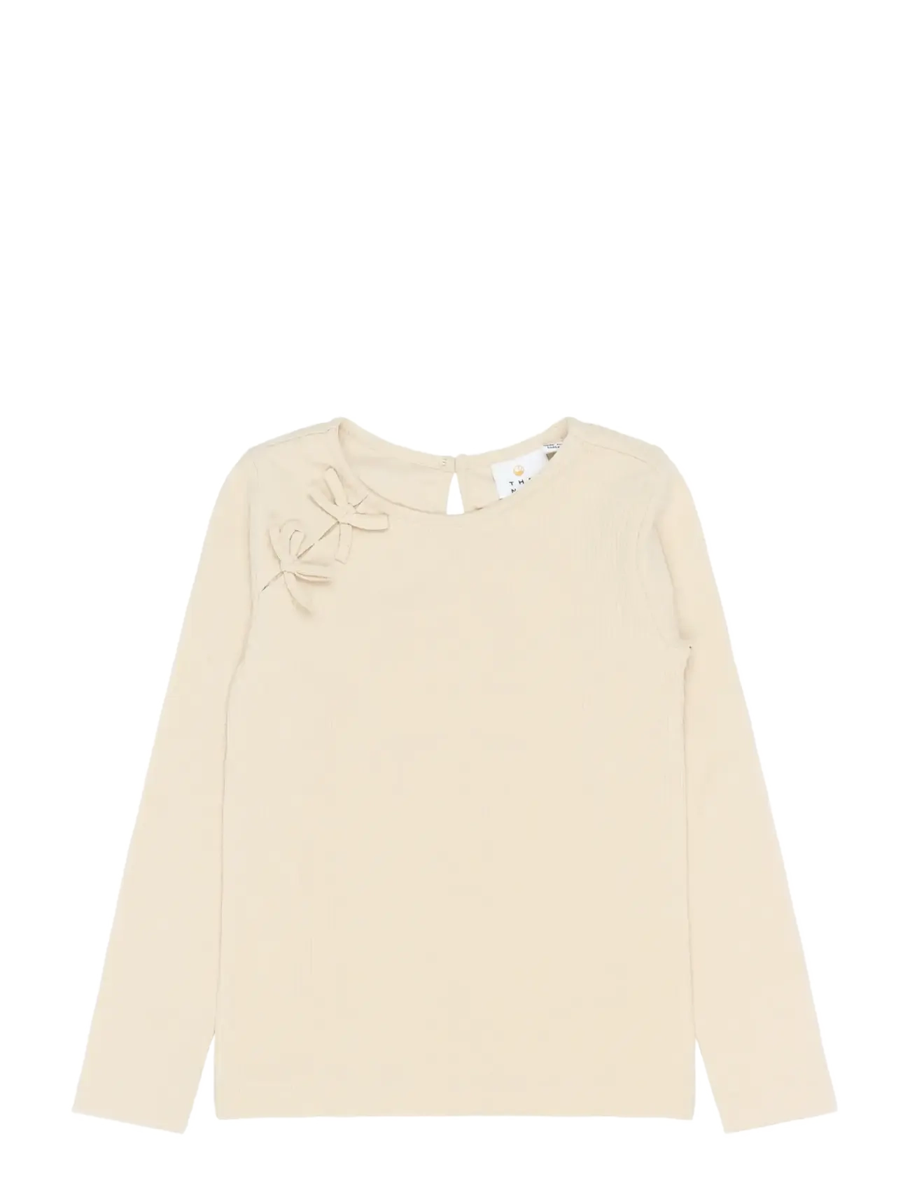The New TNSigga L_S Rib Tee - Teens 9-14 år - GARDENIA / cream