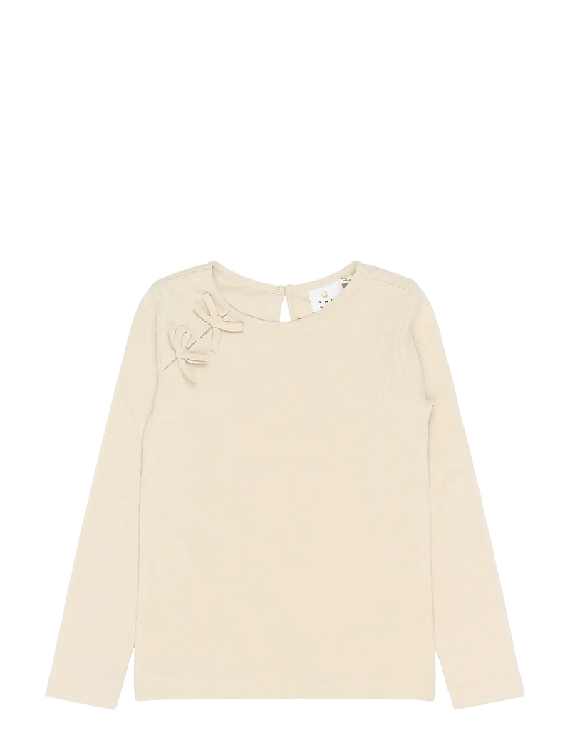 The New - TNSigga L_S Rib Tee - långärmade t-shirts - gardenia - 1