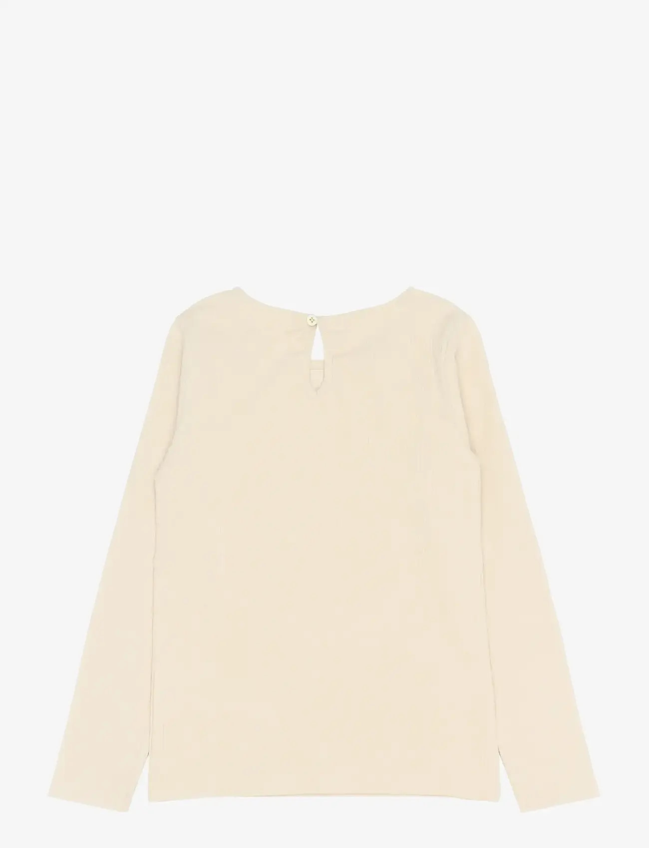 The New - TNSigga L_S Rib Tee - långärmade t-shirts - gardenia - 2