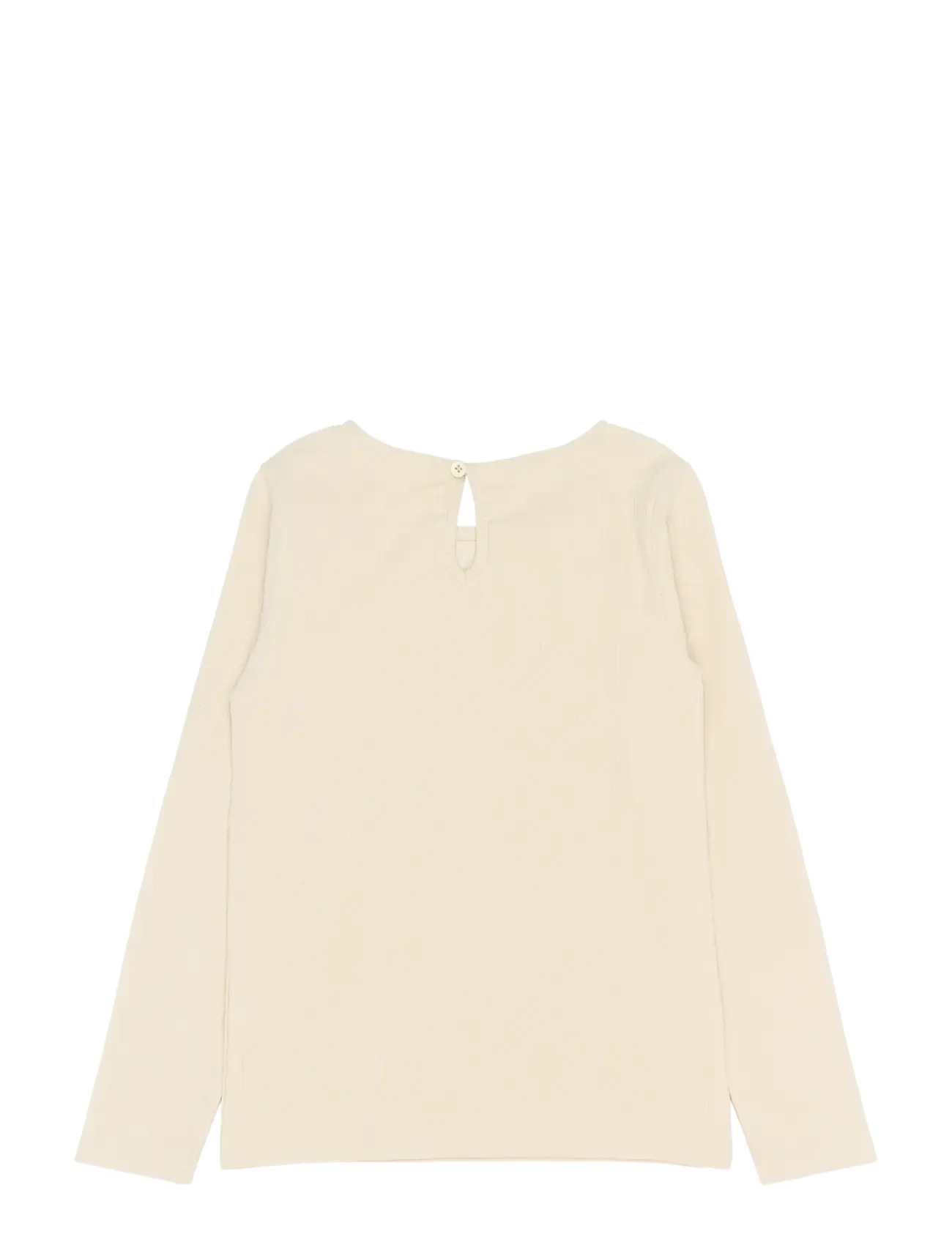 The New - TNSigga L_S Rib Tee - pikkade varrukatega t-särgid - gardenia - 2