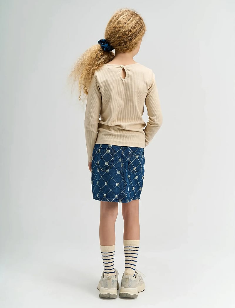 The New - TNSigga L_S Rib Tee - långärmade t-shirts - gardenia - 3