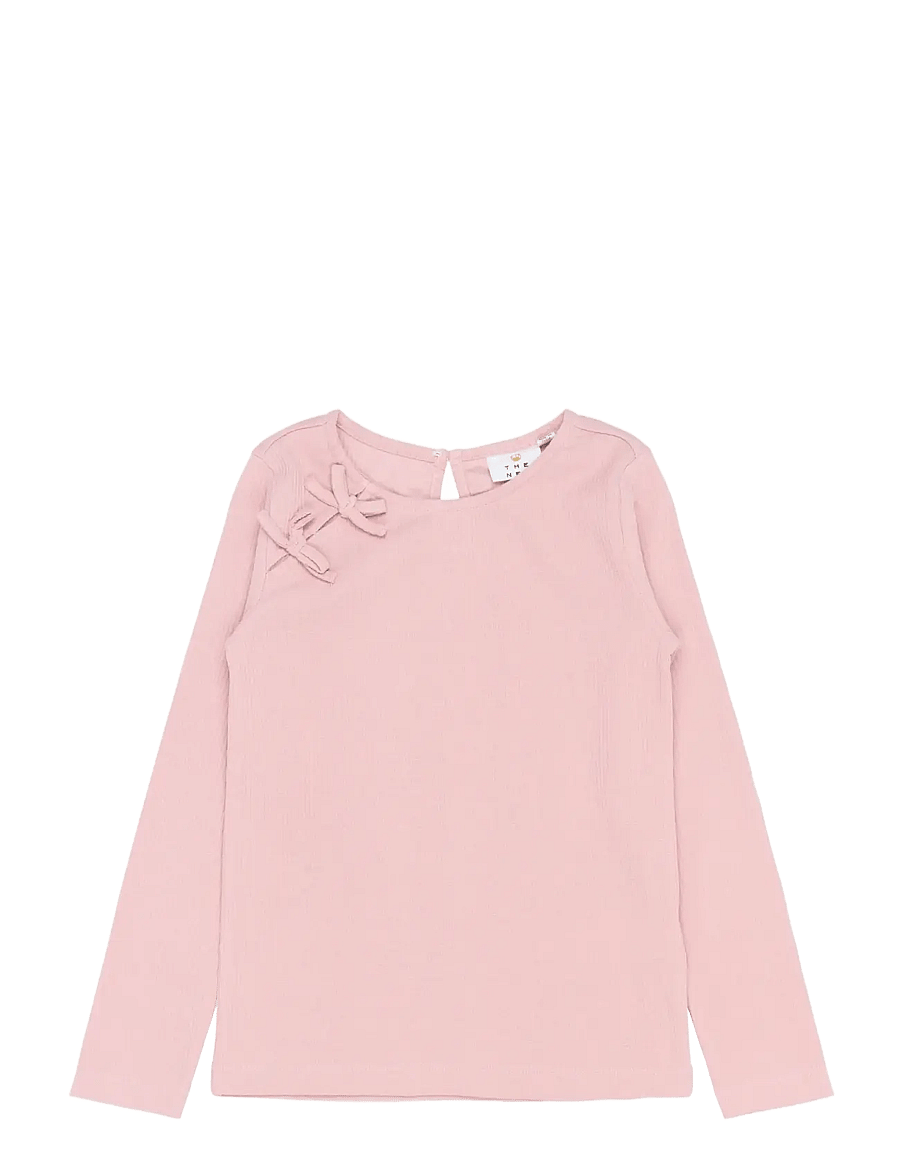 The New - TNSigga L_S Rib Tee - langærmede t-shirts - silver pink - 0