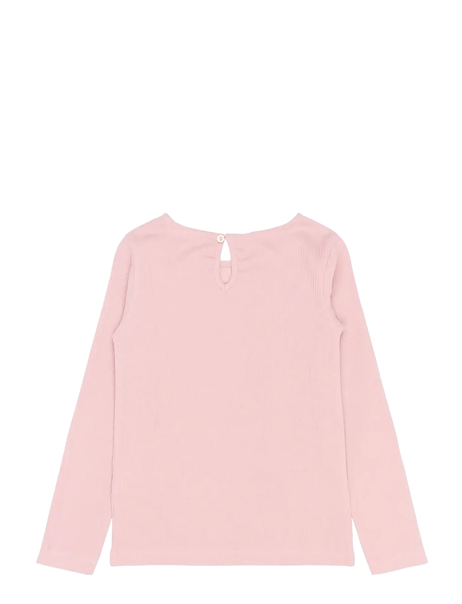 The New - TNSigga L_S Rib Tee - langærmede t-shirts - silver pink - 1
