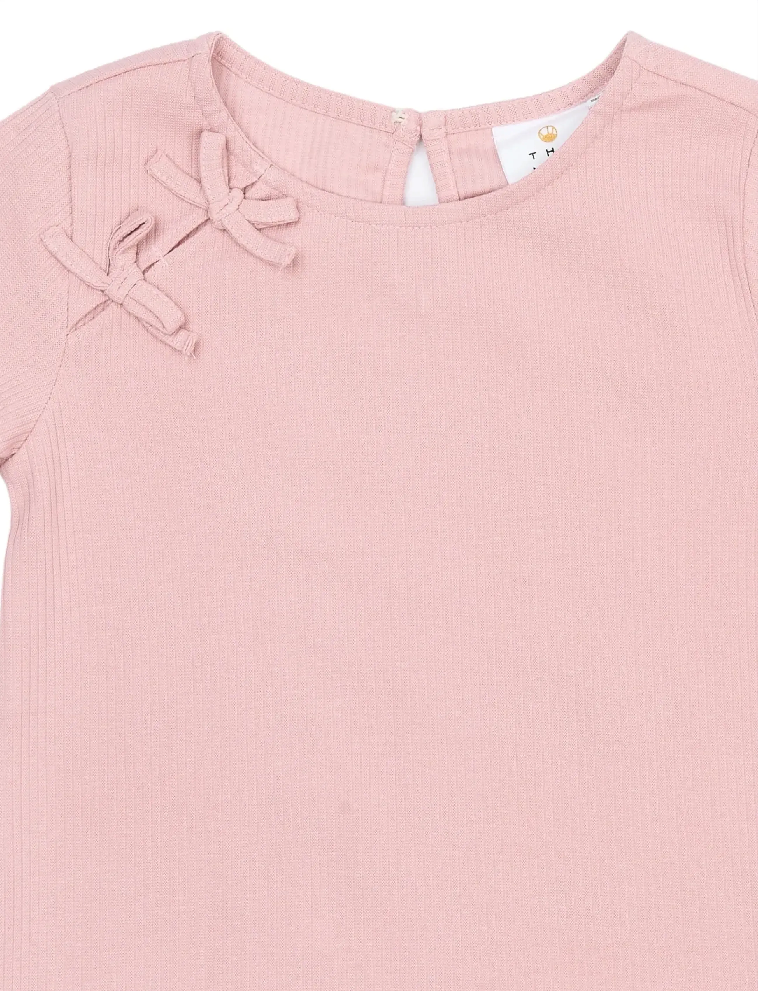 The New - TNSigga L_S Rib Tee - langærmede t-shirts - silver pink - 2