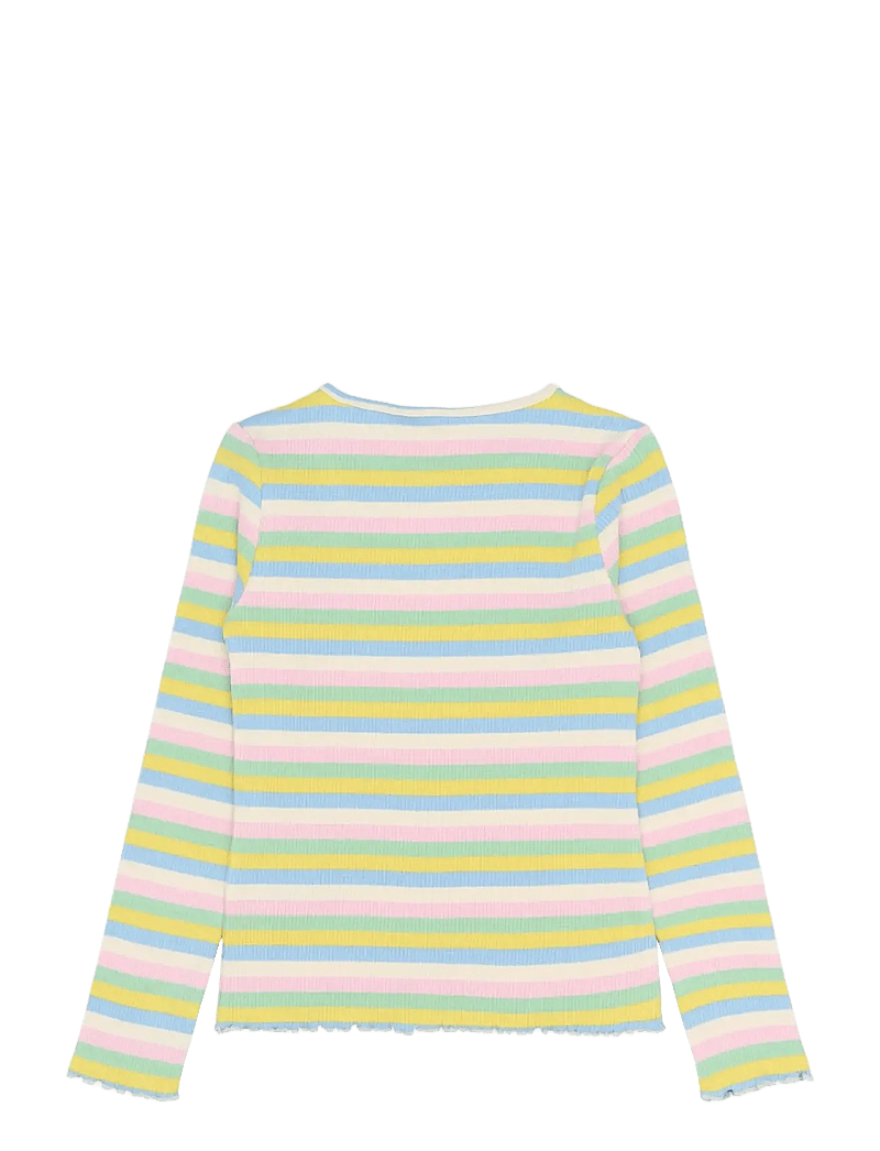 The New - TNStella L_S Rib Tee - långärmade t-shirts - multi striped - 1