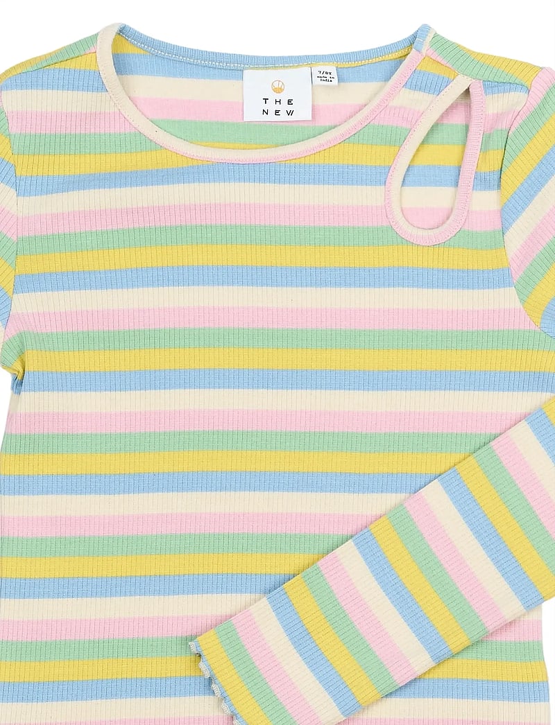 The New - TNStella L_S Rib Tee - långärmade t-shirts - multi striped - 2