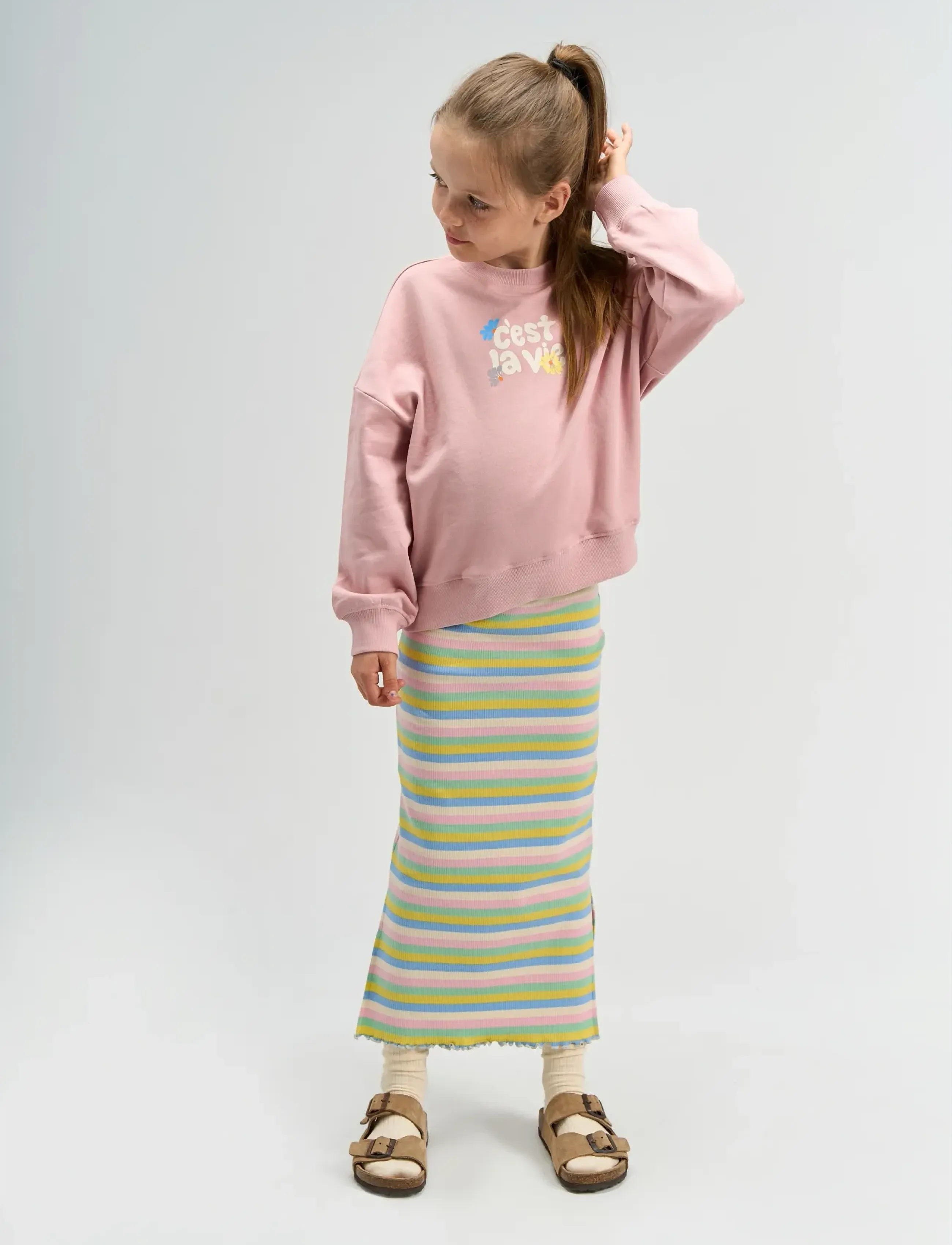 The New - TNStella Long Rib Skirt - maxi skirt - multi striped - 4