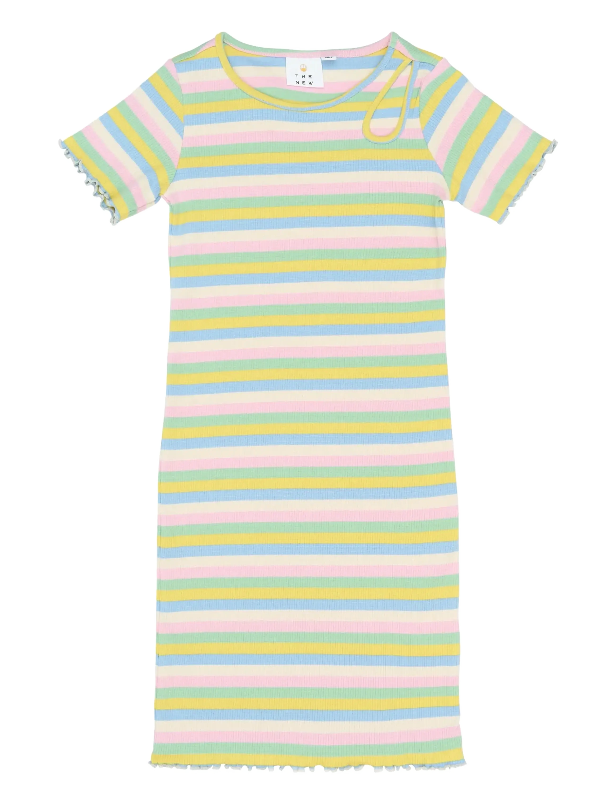 The New Tnstella S_S Rib Dress, 98/104, Multi/patterned, Fritidskjoler > Kortærmede Fritidskjoler, Børn