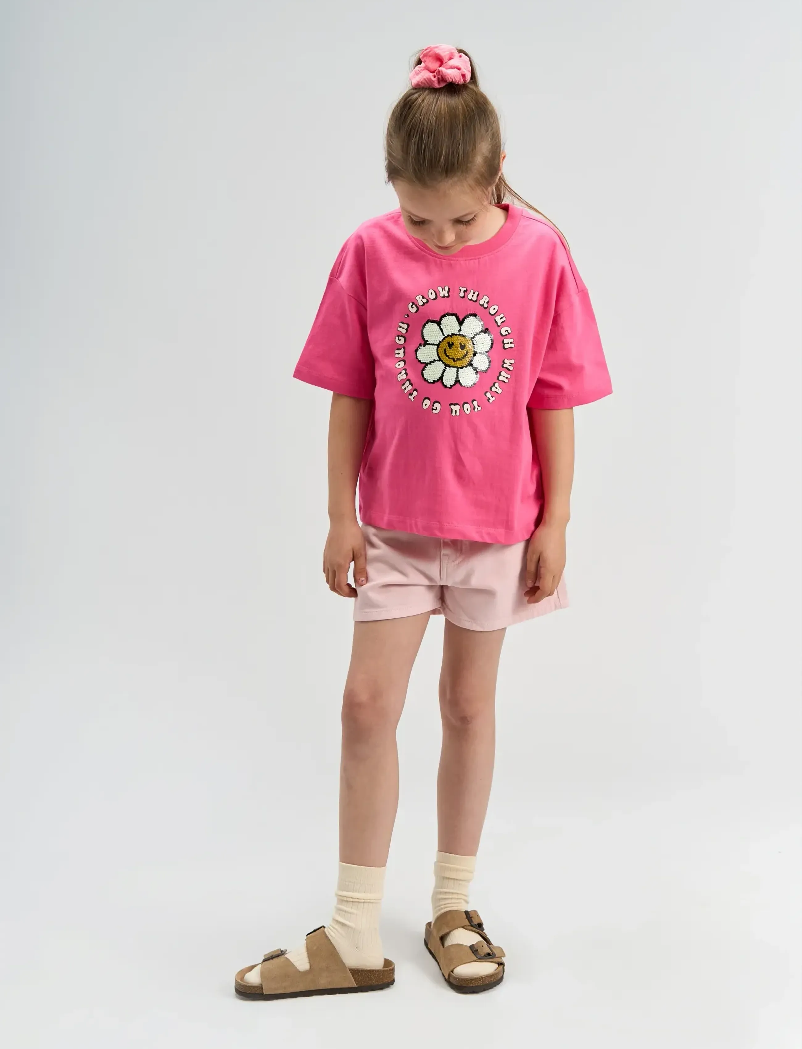 The New Tnskye Os S_S Tee, 98/104, Pink, T-Shirts > Kortærmede, Børn
