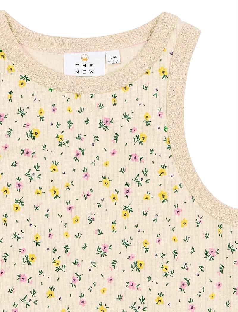 The New - TNSummer Short S_L Rib Top - Ærmeløs undertrøje - gardenia aop - 2
