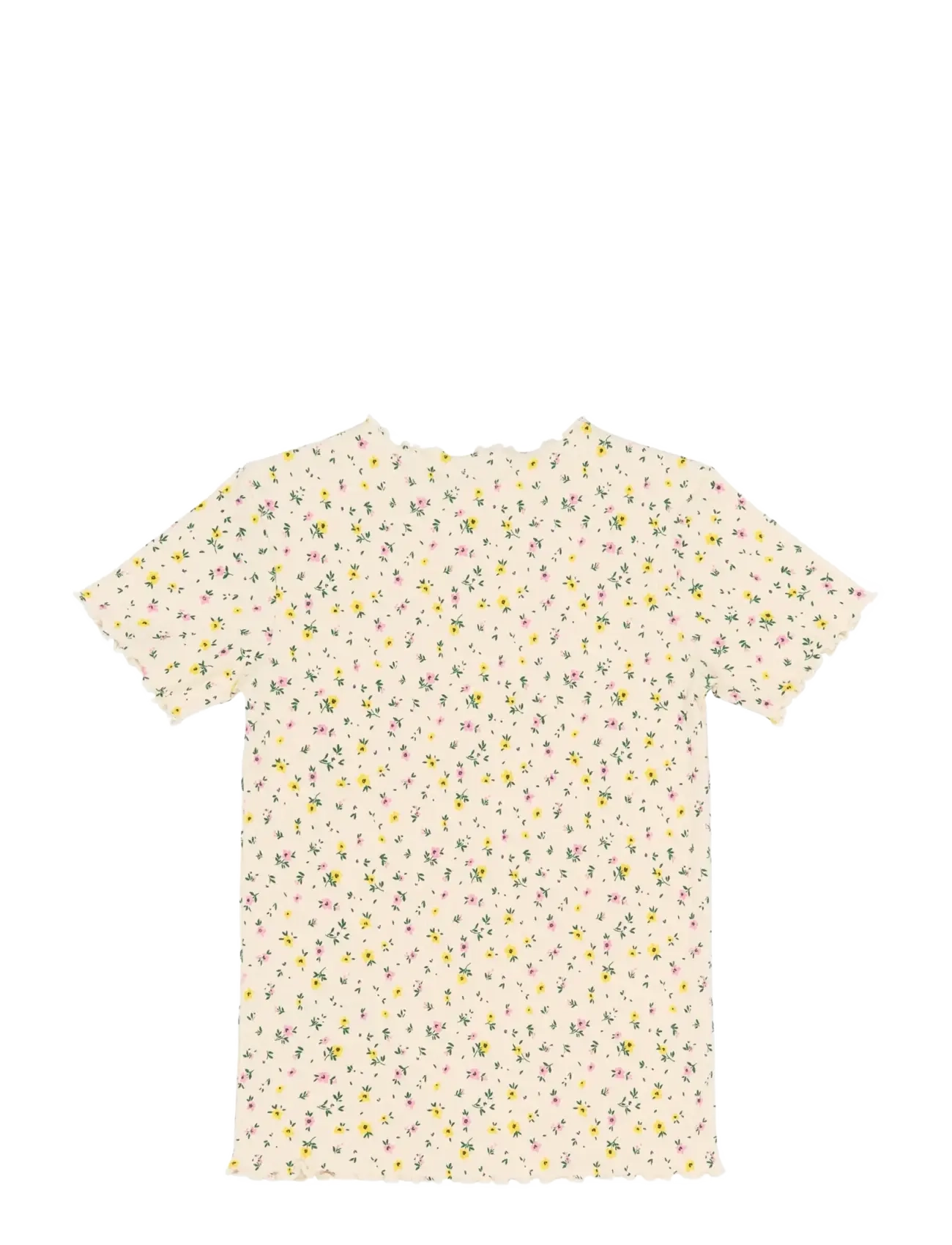The New - TNSummer S_S Rib Tee - t-shirts à manches courtes - gardenia aop - 2