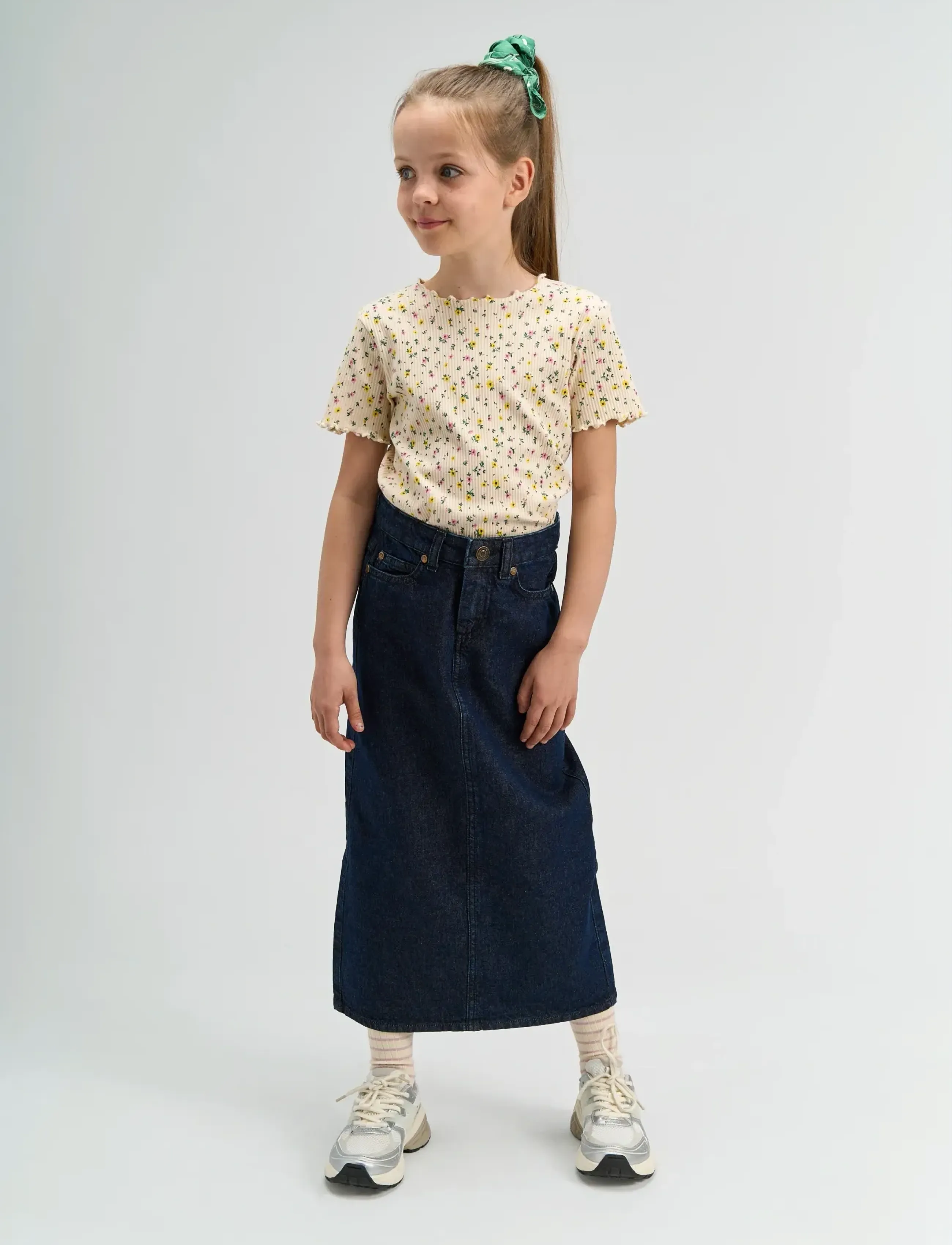 The New Tnsummer S_S Rib Tee, 146/152, Beige, T-Shirts > Kortærmede, Børn