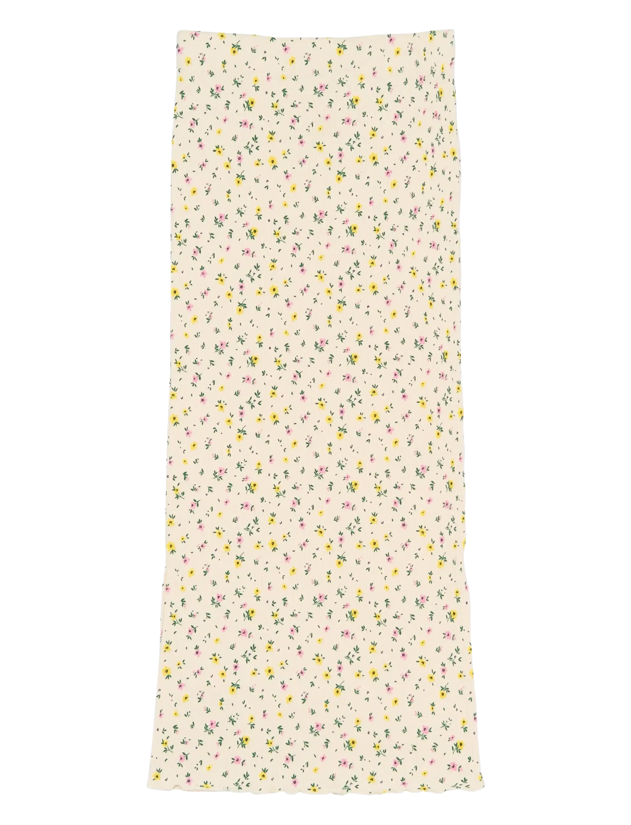 The New - TNSummer Long Rib Skirt - maxi skirt - gardenia aop - 1