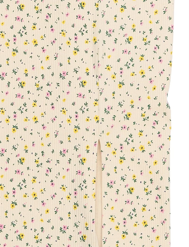 The New - TNSummer Long Rib Skirt - maksiseelikud - gardenia aop - 5