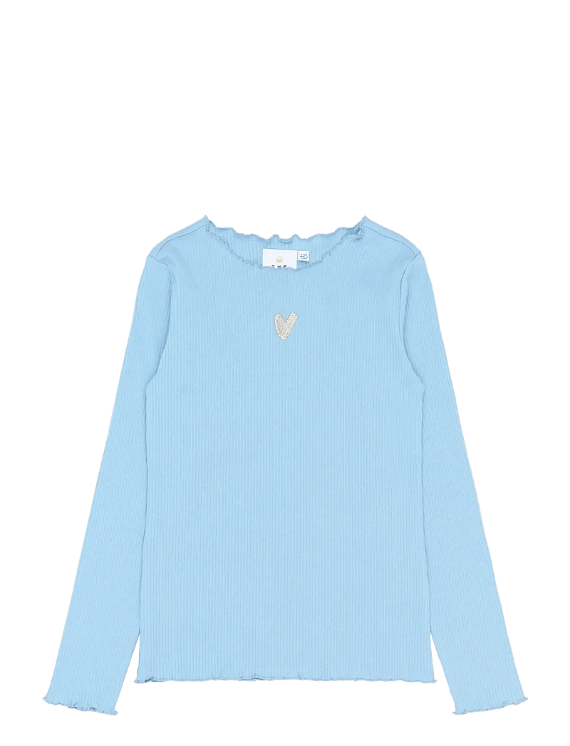 The New - TNRya L_S Rib Tee - långärmade t-shirts - forever blue - 0