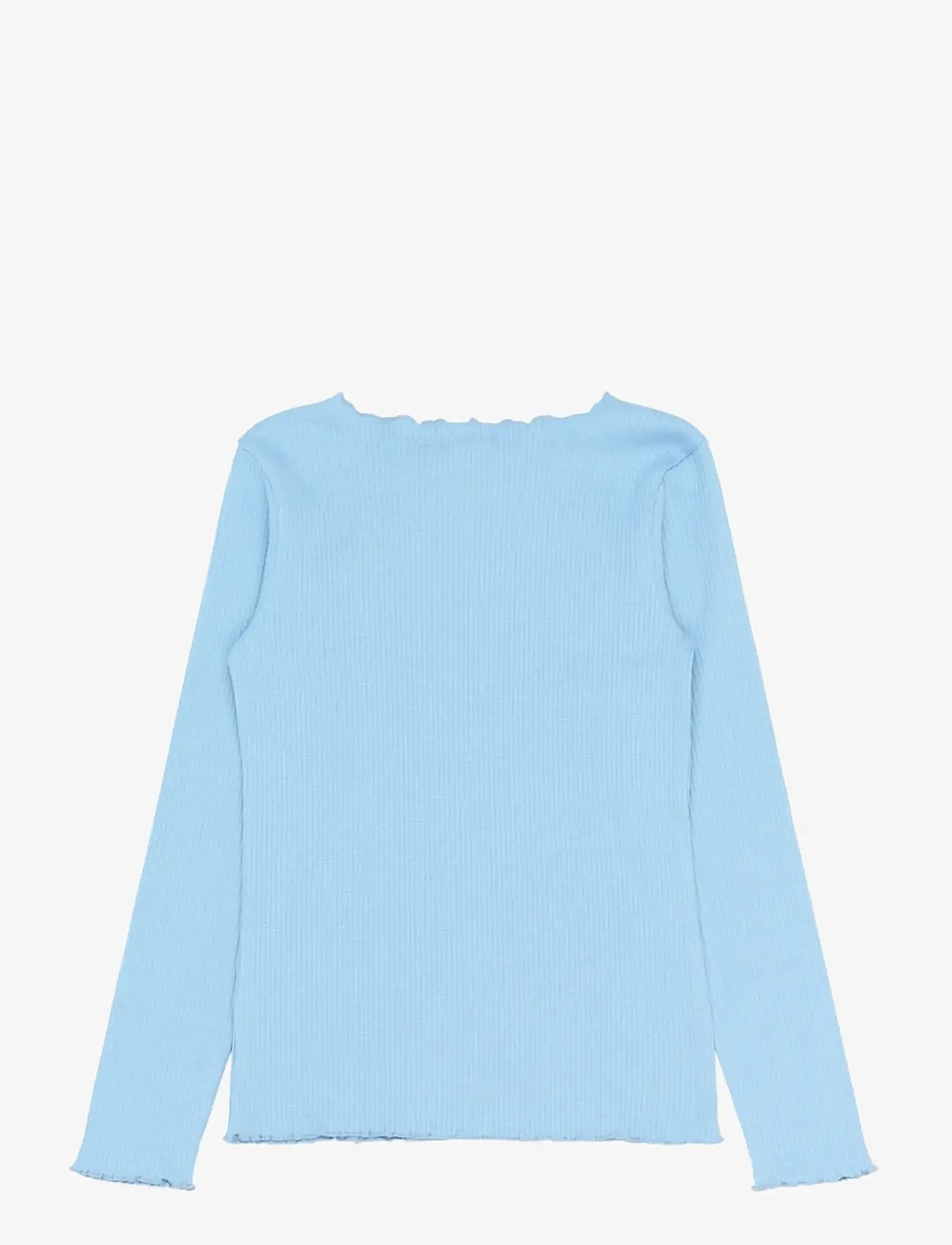 The New - TNRya L_S Rib Tee - långärmade t-shirts - forever blue - 1