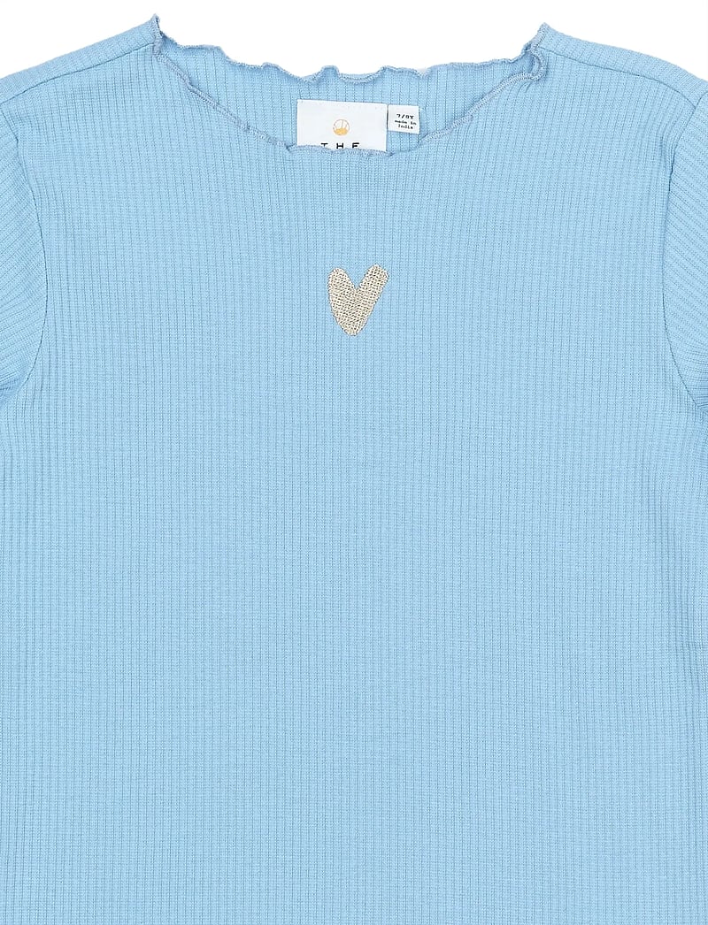 The New - TNRya L_S Rib Tee - långärmade t-shirts - forever blue - 2