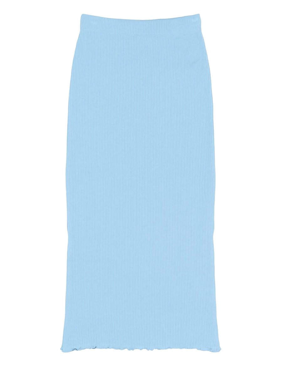 The New - TNRya Long Rib Skirt - forever blue - 0
