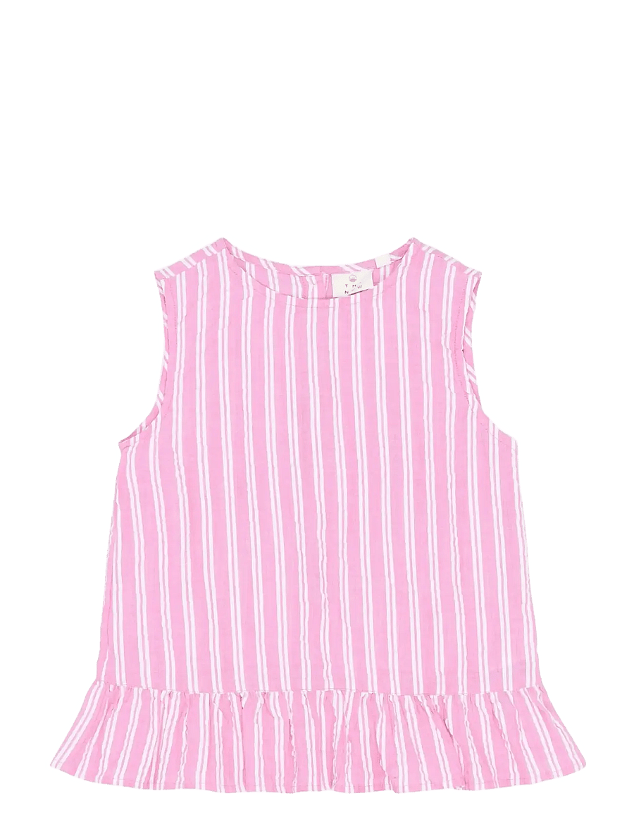 The New - TNShirley S_L Top - pluusid ja tuunikad - carmine rose striped - 1