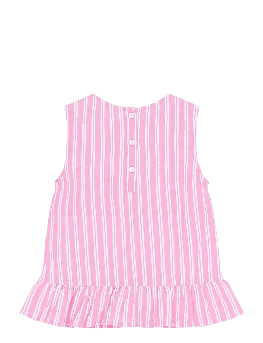 The New - TNShirley S_L Top - pluusid ja tuunikad - carmine rose striped - 2