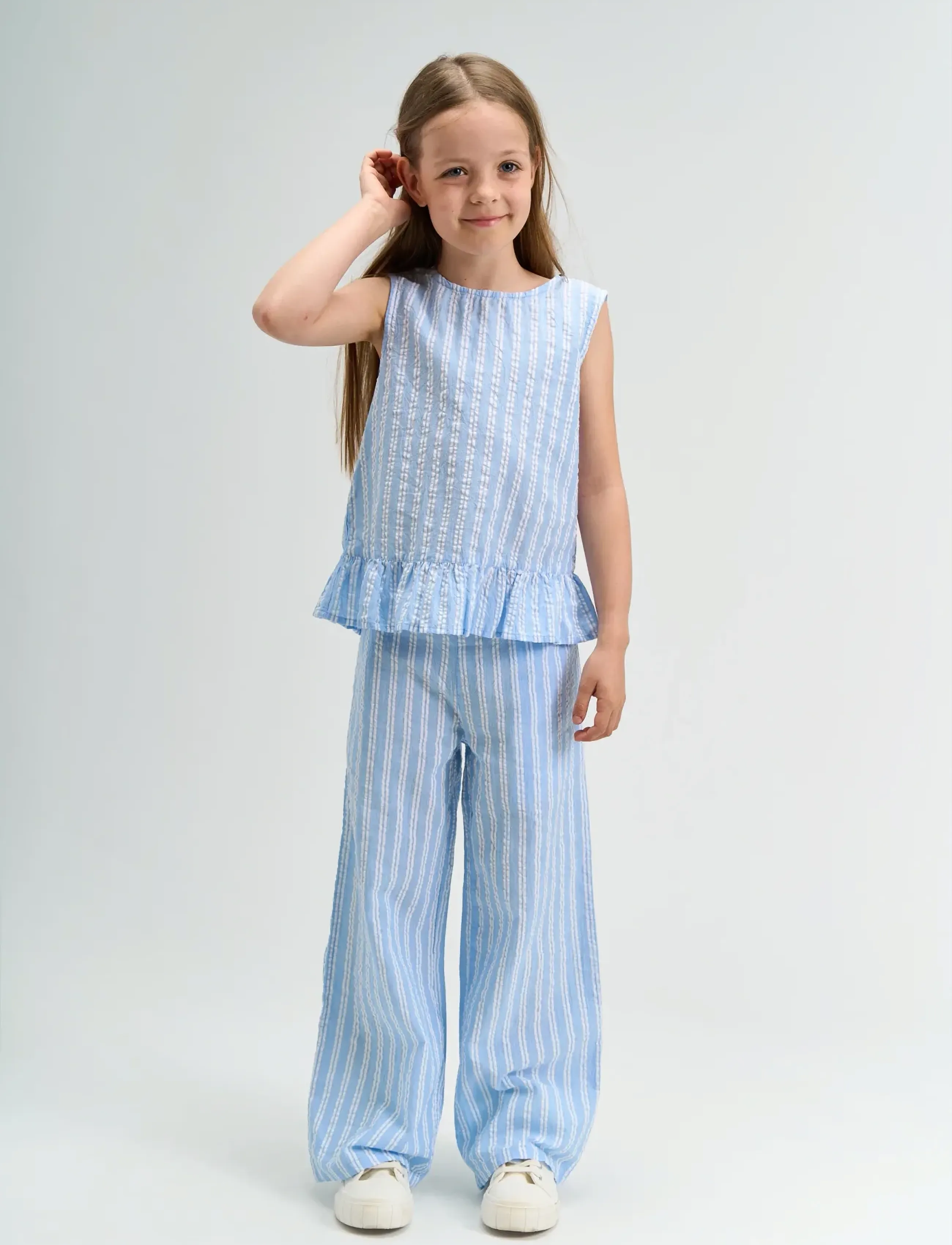 The New Tnshirley S_L Top, 146/152, T-shirts, Blau - Sleeveless, Kinder