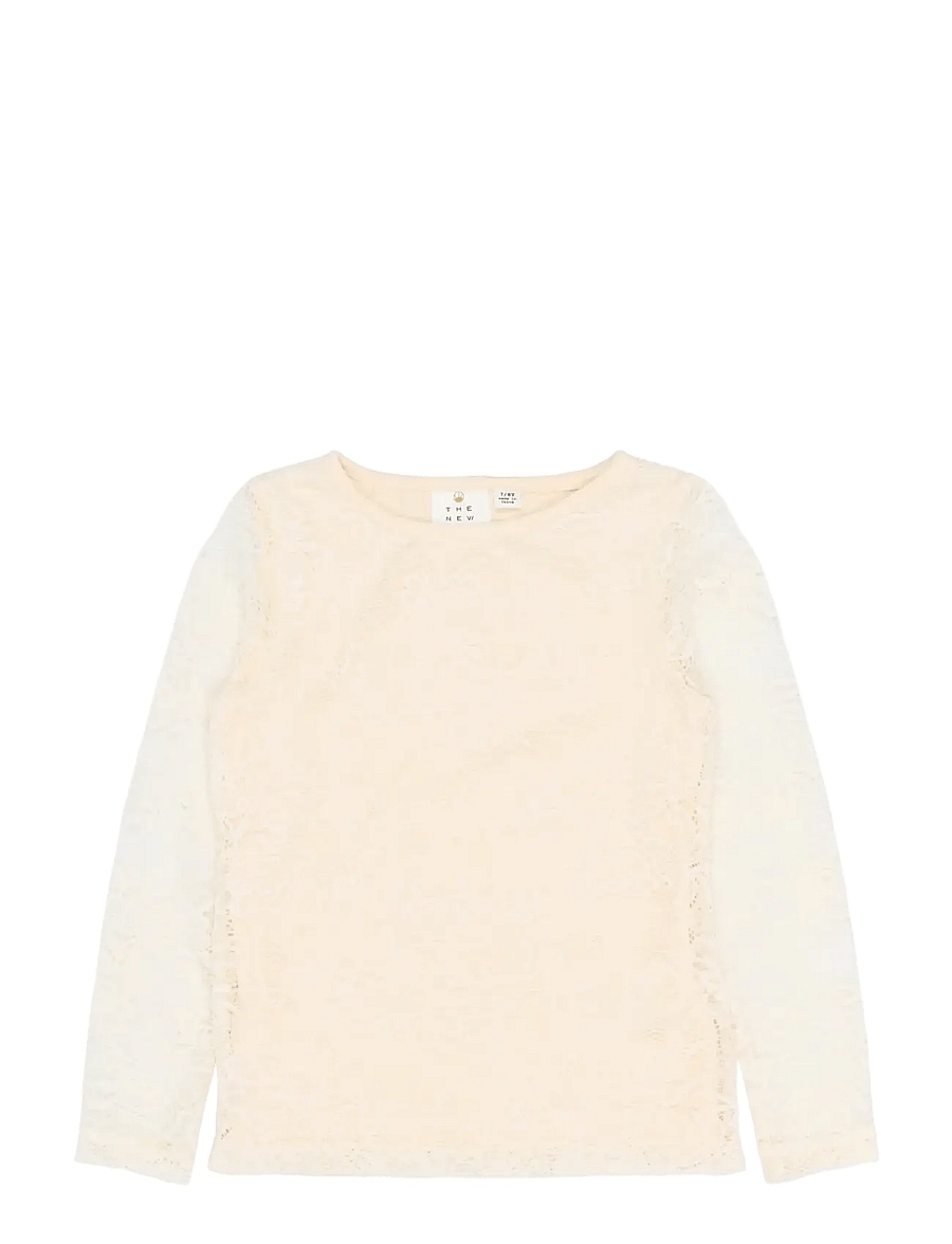 The New - TNSybil L_S Lace Tee - langärmelige bodys - gardenia - 0