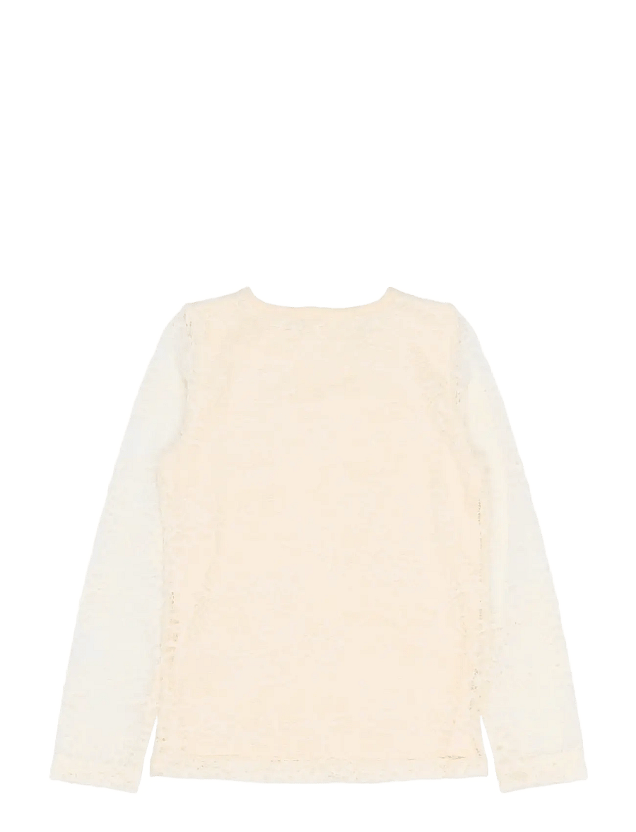 The New - TNSybil L_S Lace Tee - langärmelige bodys - gardenia - 1