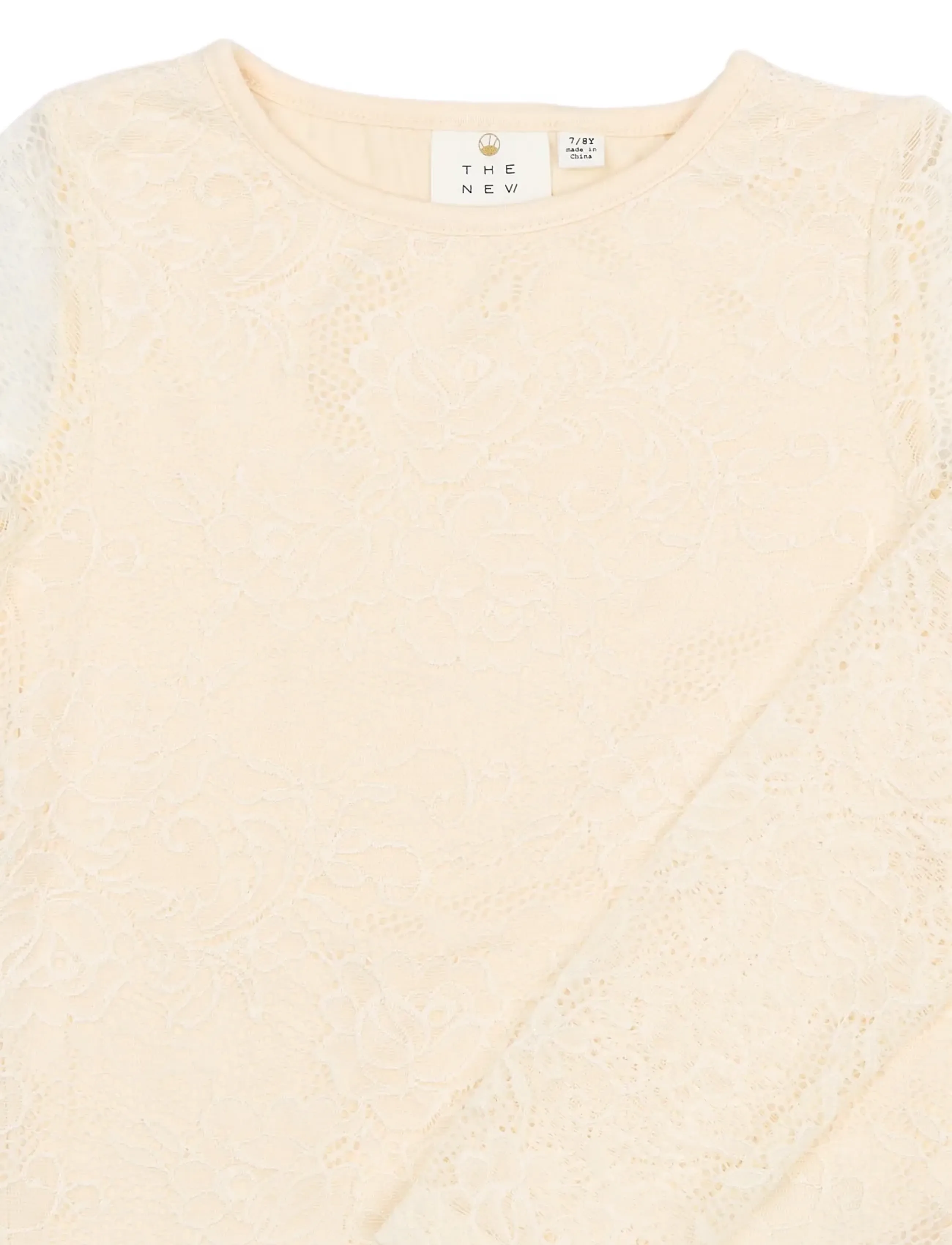 The New - TNSybil L_S Lace Tee - langärmelige bodys - gardenia - 2