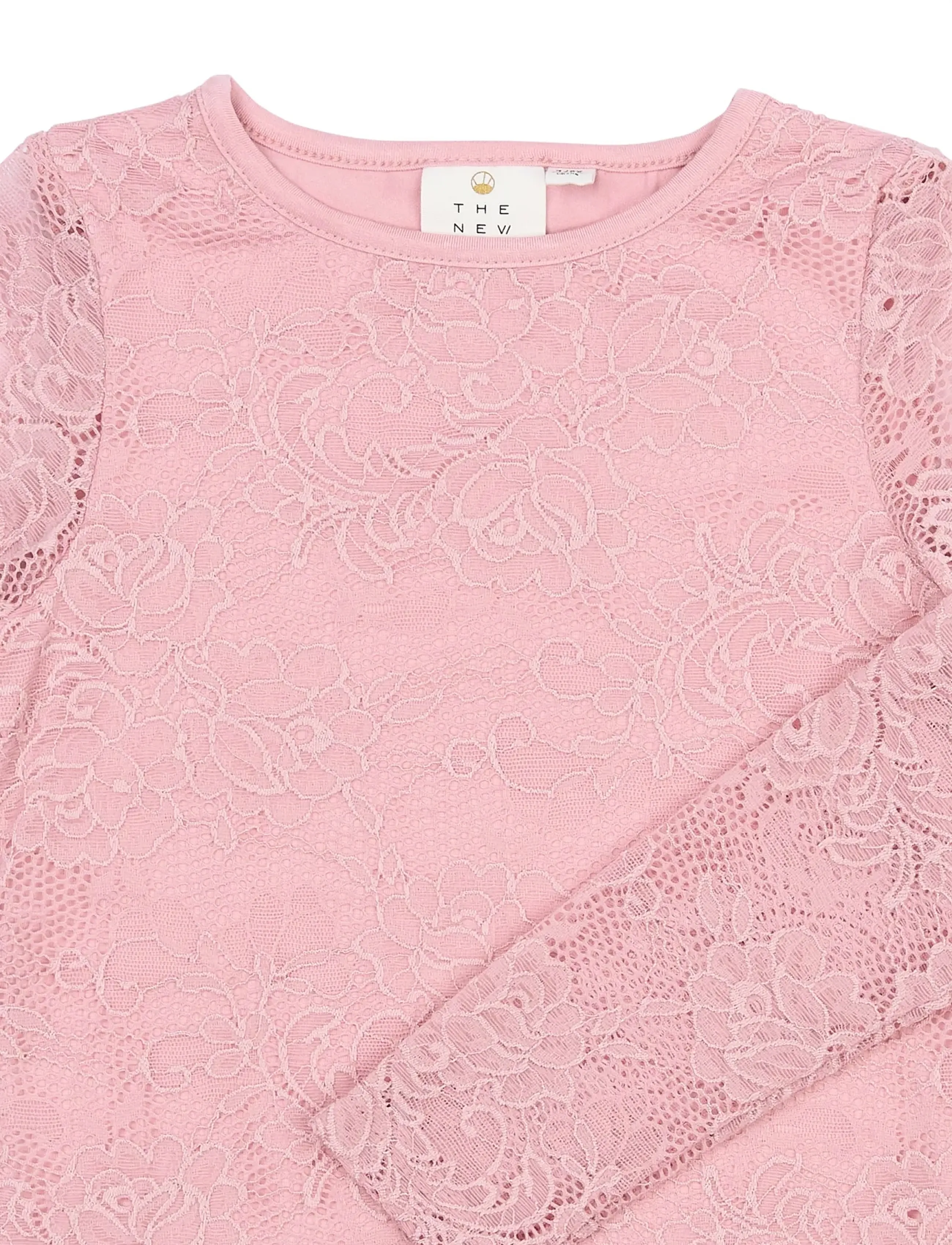 The New - TNSybil L_S Lace Tee - silver pink - 2
