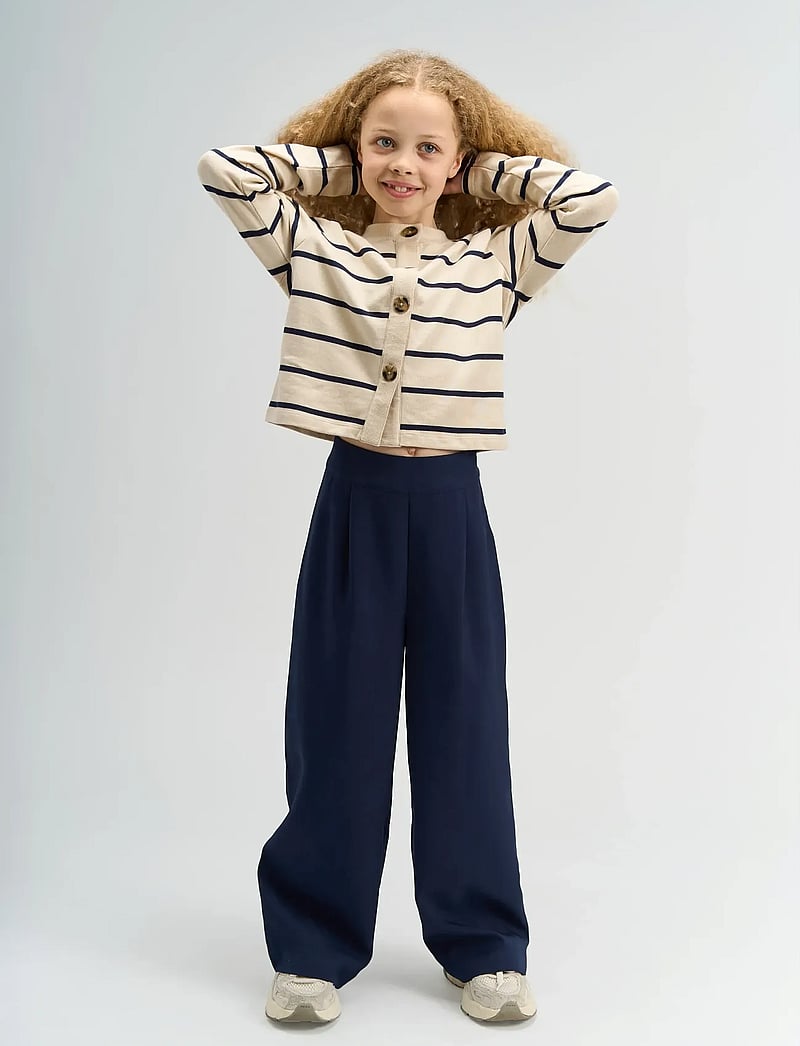 The New - TNSavannah Wide Pants - byxor - navy blazer - 4