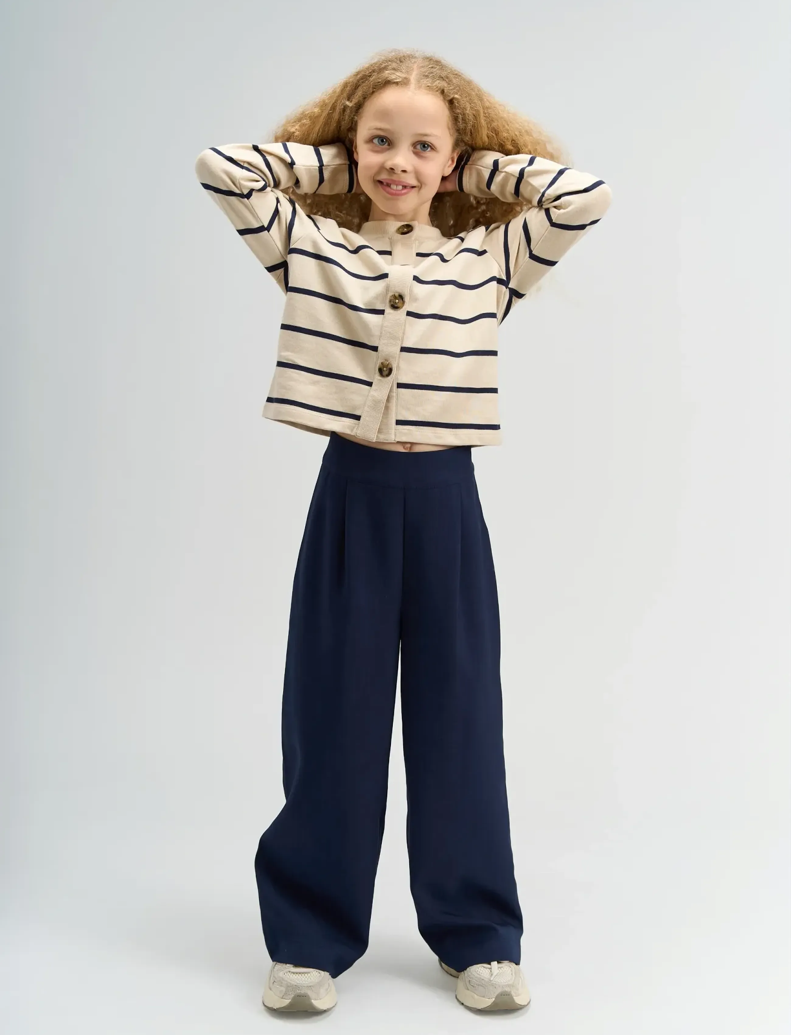 The New - TNSavannah Wide Pants - osta vanuse järgi - navy blazer - 4