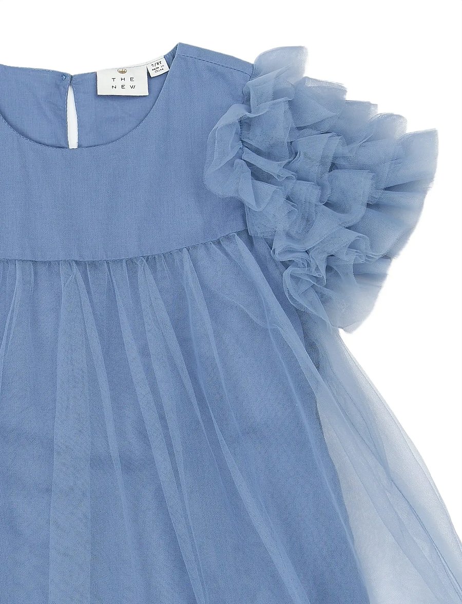 The New - TNHelen S_S Dress - kortærmede babykjoler - forever blue - 2