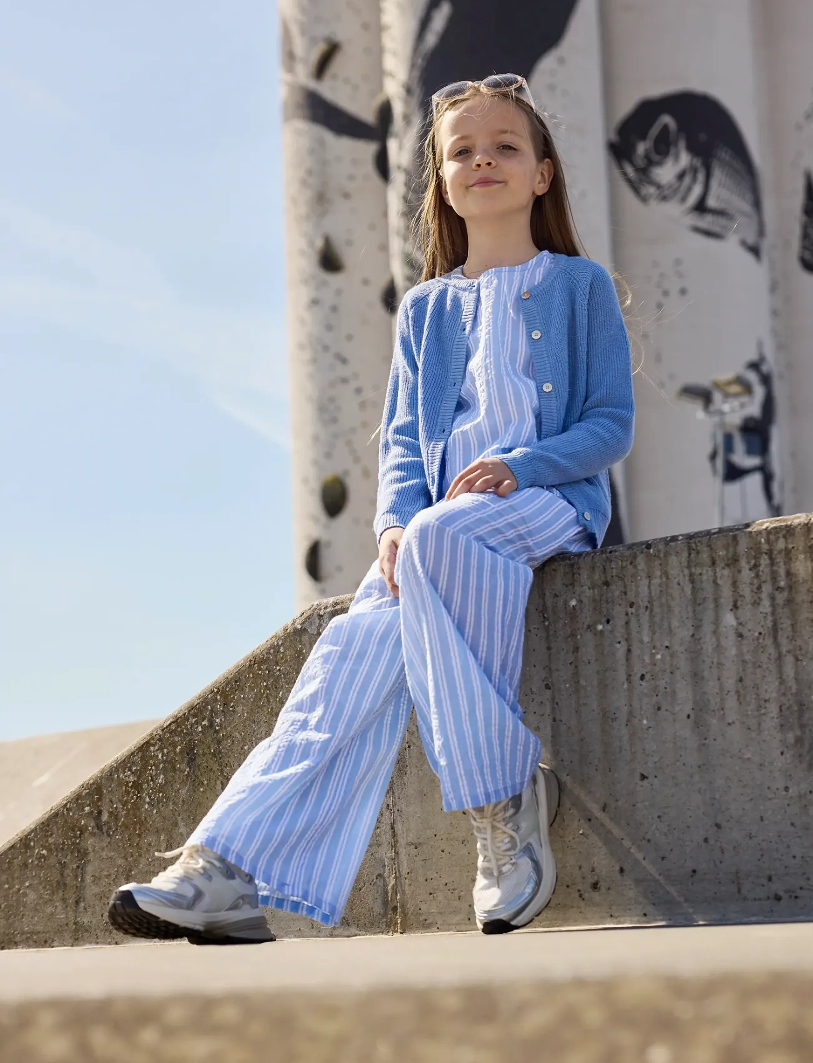 The New TNSalvina Glitter Knit Cardigan - Överdelar - FOREVER BLUE / blue