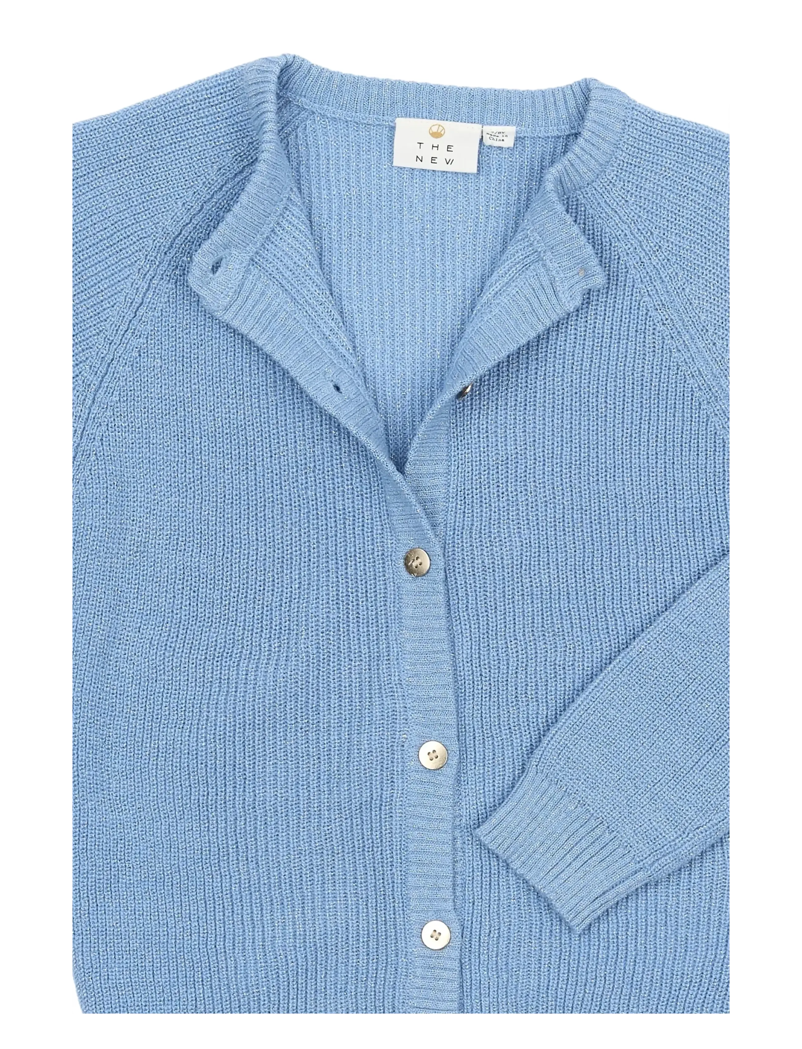 The New - TNSalvina Glitter Knit Cardigan - kardigany - forever blue - 3