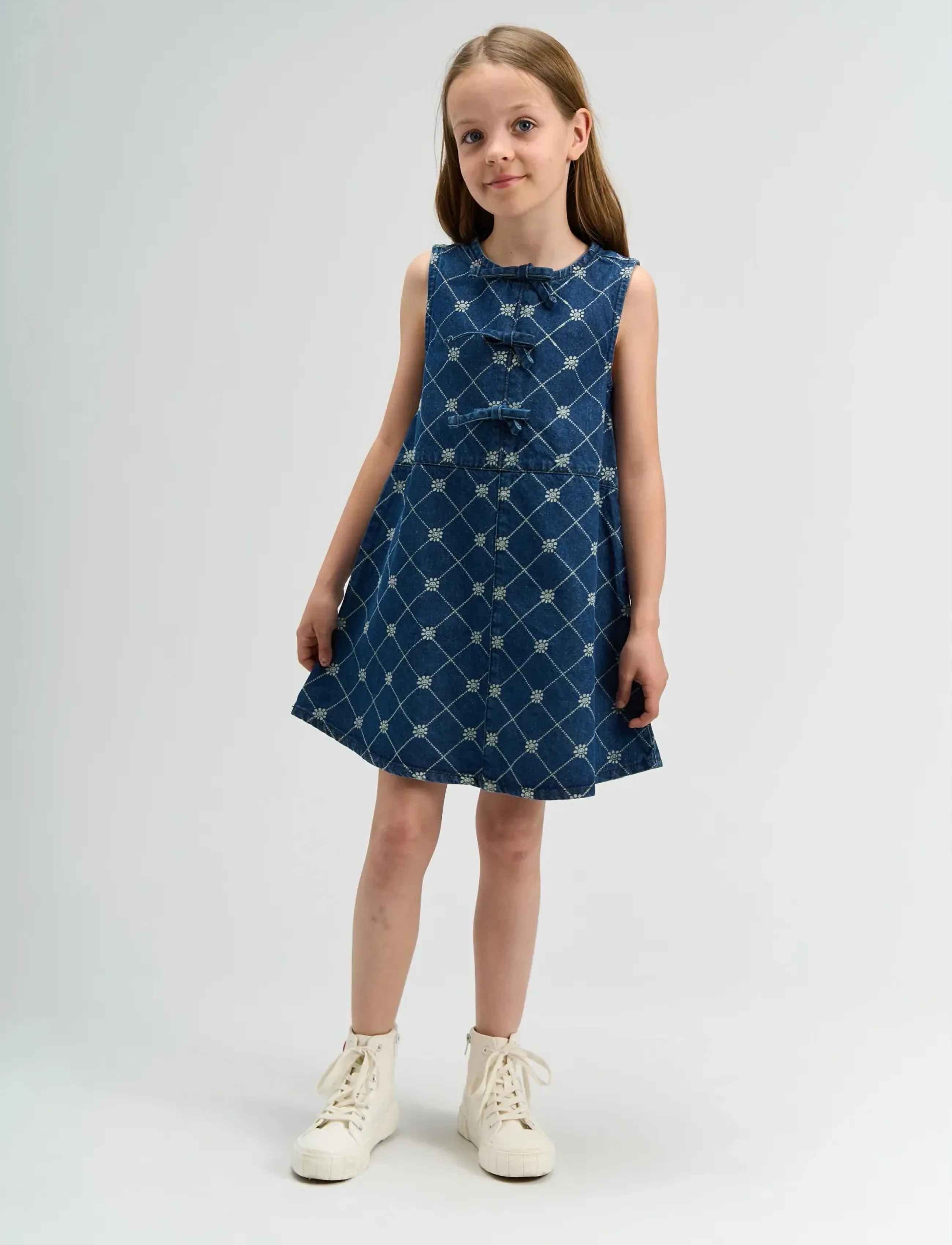 The New - TNStine S_L Denim Dress - casual jurken zonder mouwen - medium blue denim - 0